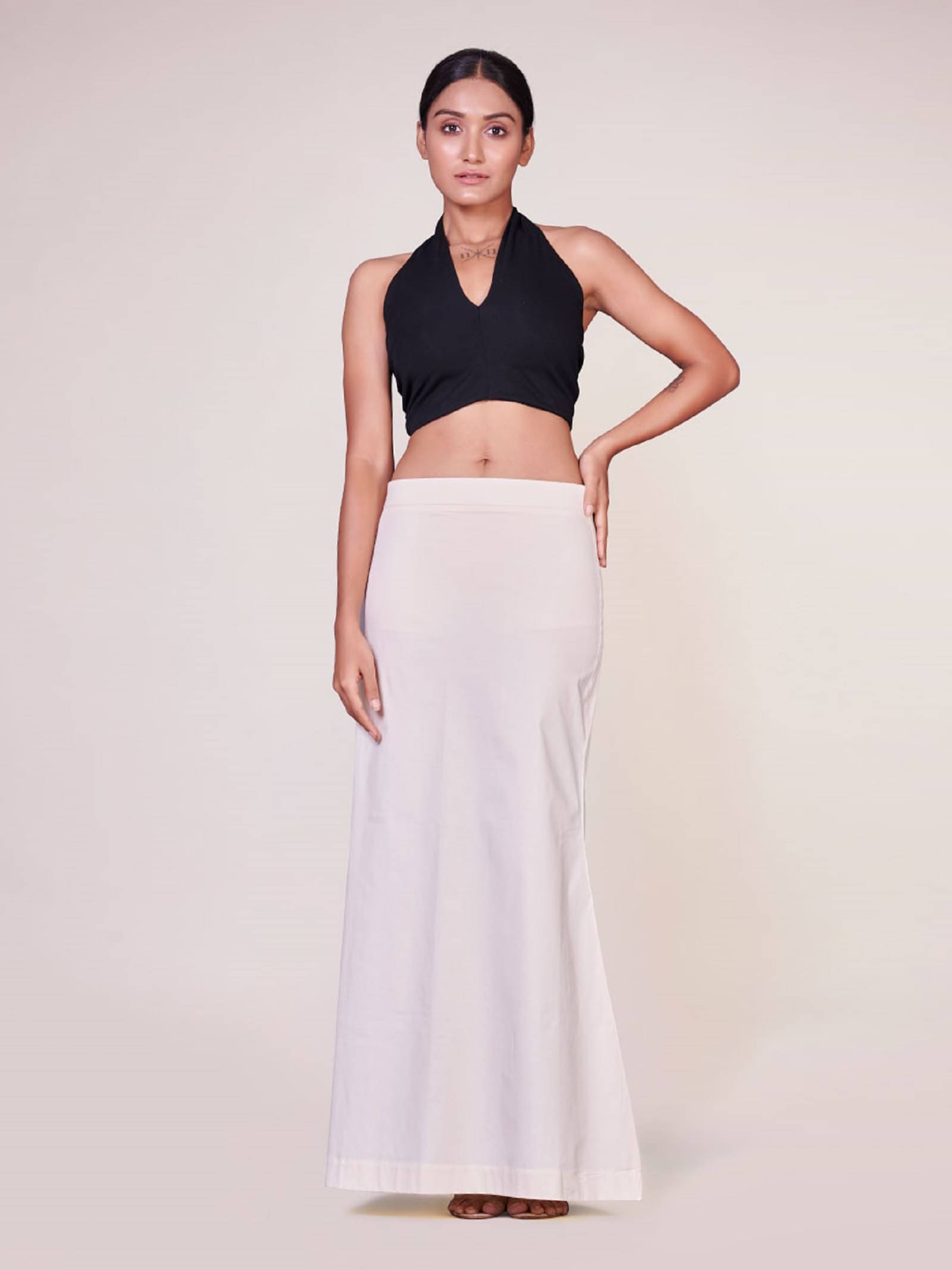     			JTG enterprises Off White Cotton Petticoat - Single