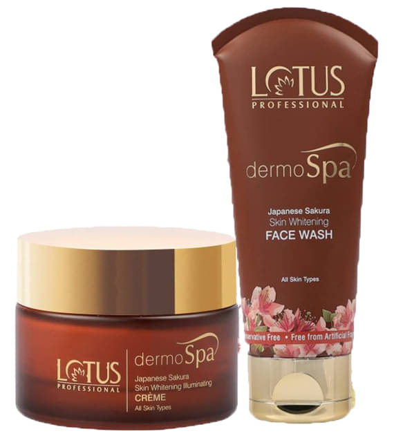 Lotus Professional dermoSpa Japanese Sakura Day Cream 50 , Face Wash 80g (Pack of 2) Lotus Professional dermoSpa Japanese Sakura Day Cream 50 , Face Wash 80g (Pack of 2)