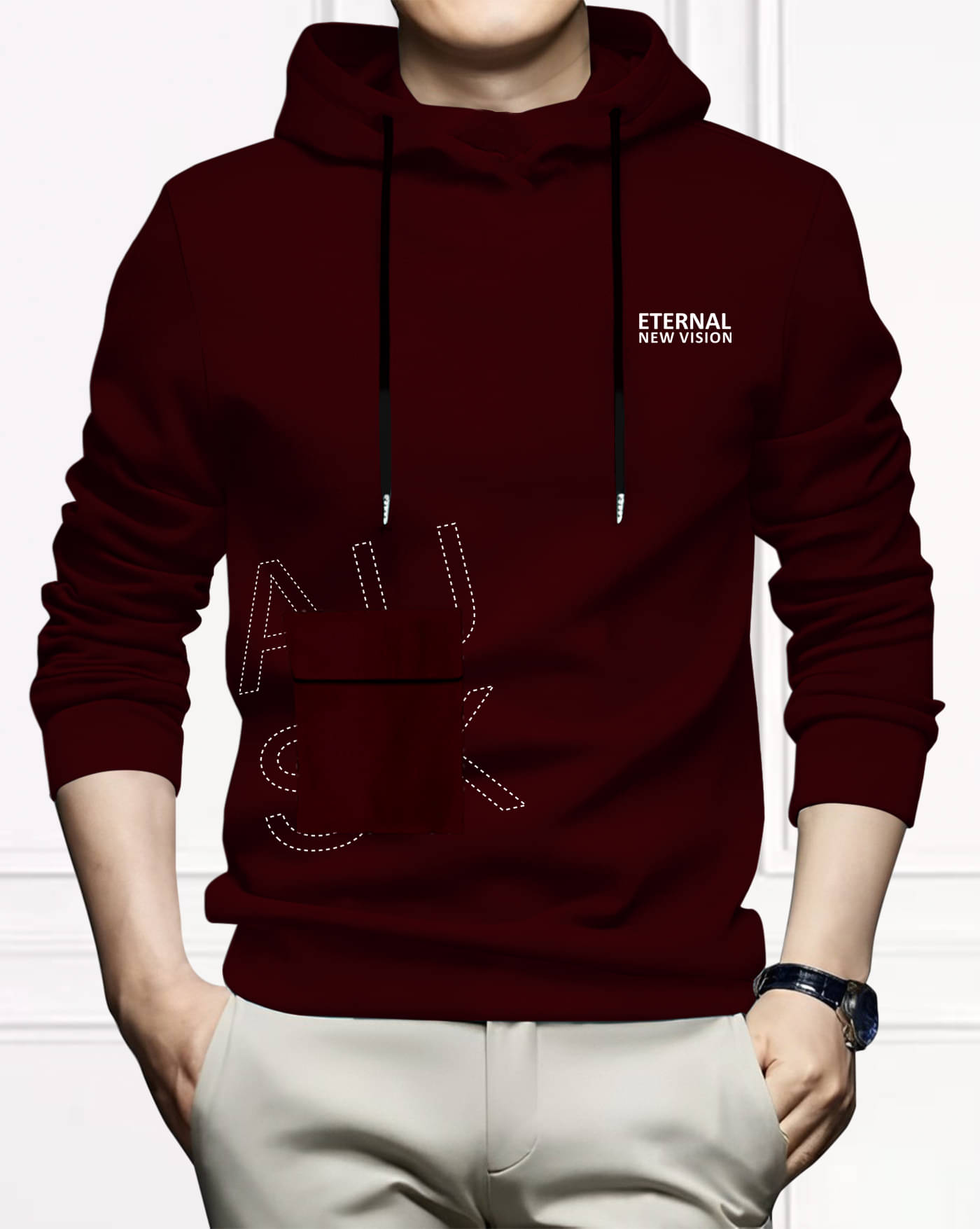 AUSK Hooded T-Shirt for Men - Cotton Blend ( Maroon, Pack of 1 ) AUSK Hooded T-Shirt for Men - Cotton Blend ( Maroon, Pack of 1 )
