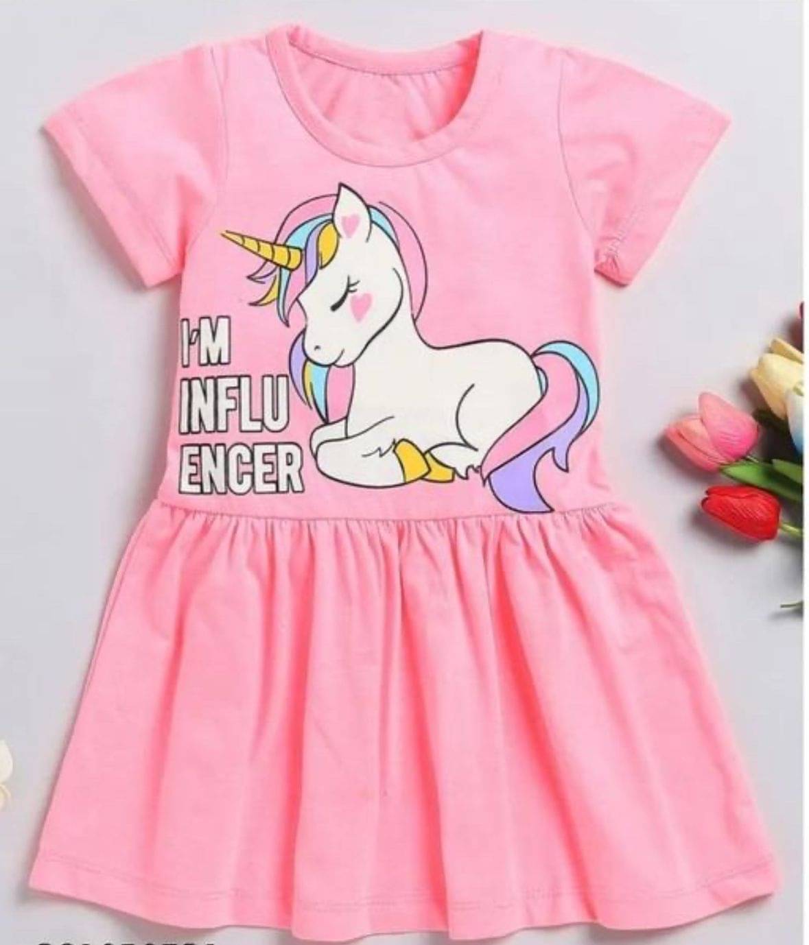 MUSNAH GARMENTS Cotton Frock For Baby Girls ( Pack of 1 , Pink ) MUSNAH GARMENTS Cotton Frock For Baby Girls ( Pack of 1 , Pink )