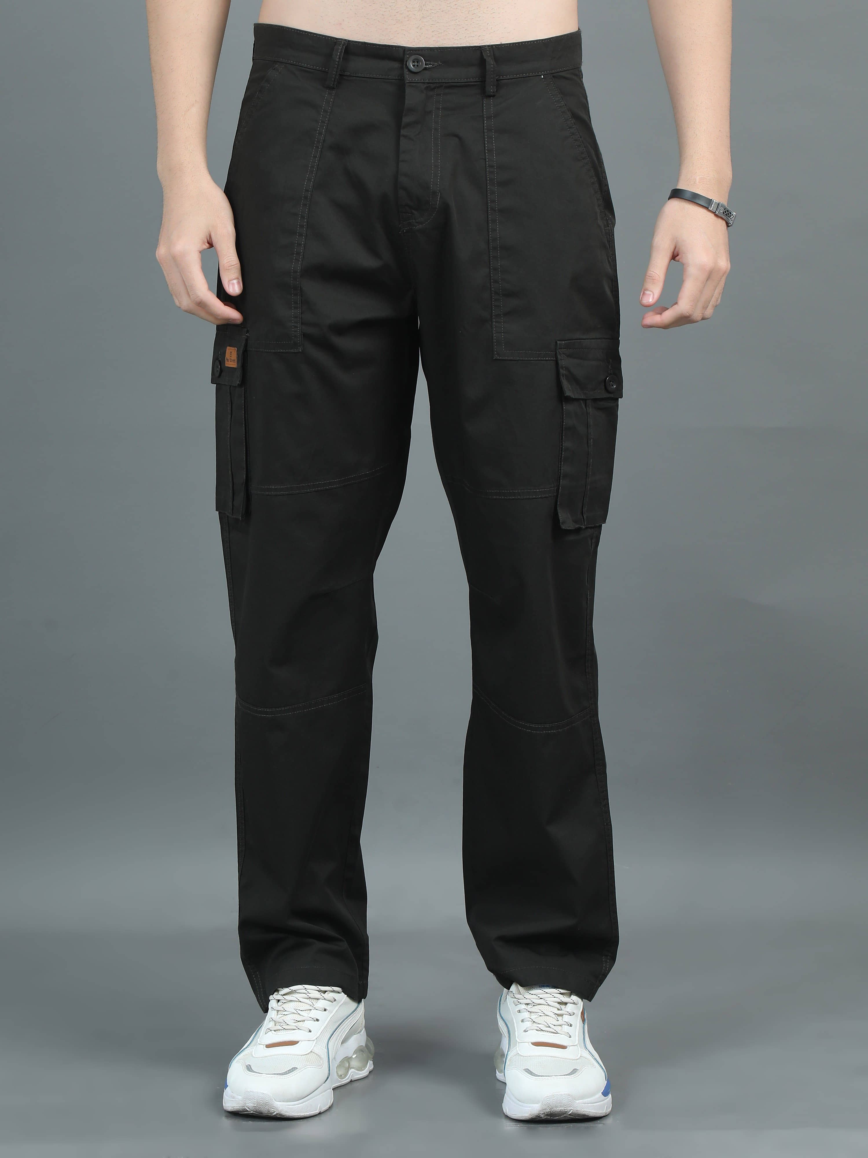 Paul Street Regular Flat Men's Cargos - Blue ( Pack of 1 ) - Trousers | Buy online on ZillyBuy