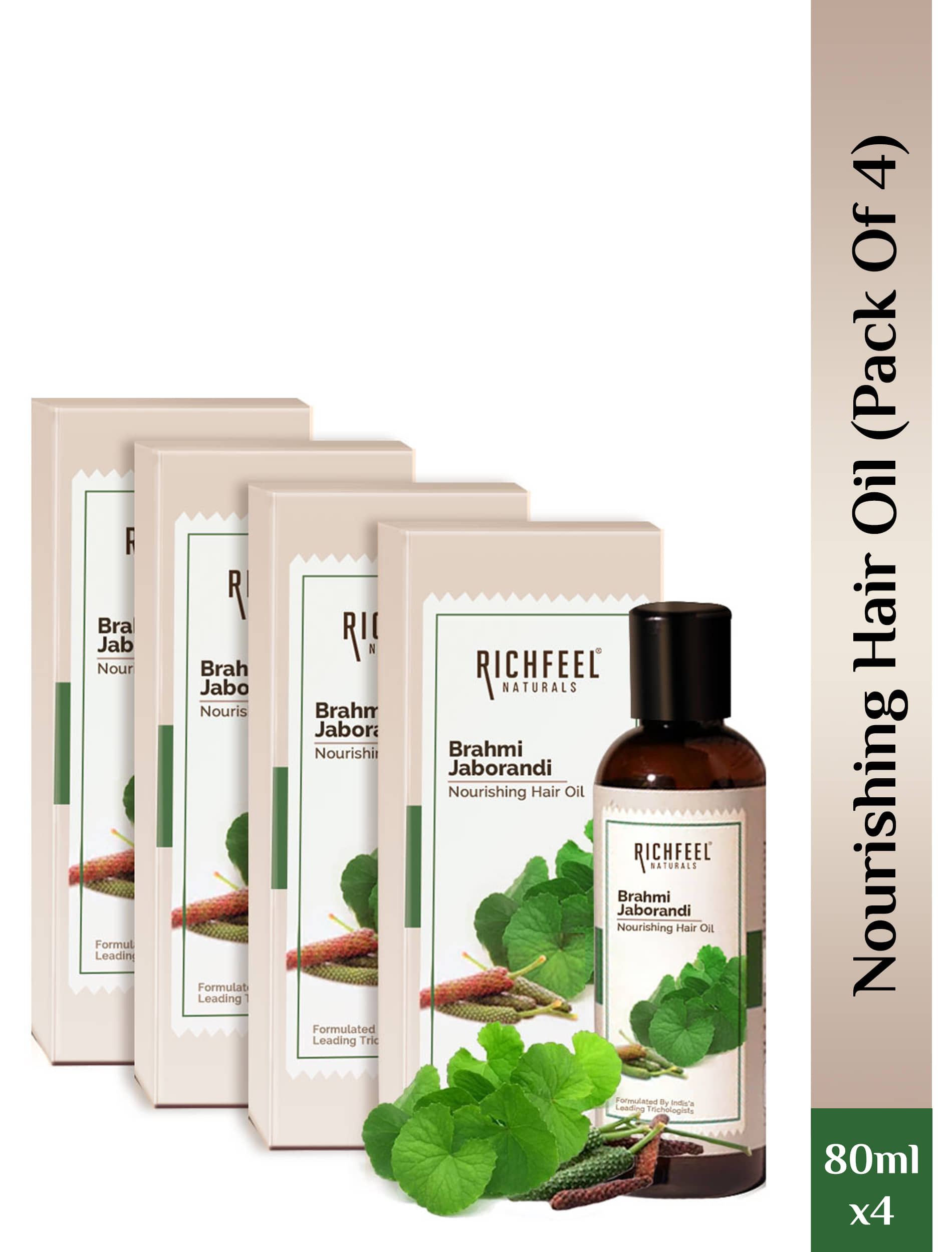 Richfeel Brahmi Jaborandi Nourishing Hair Oil 80 Ml Pack of 4