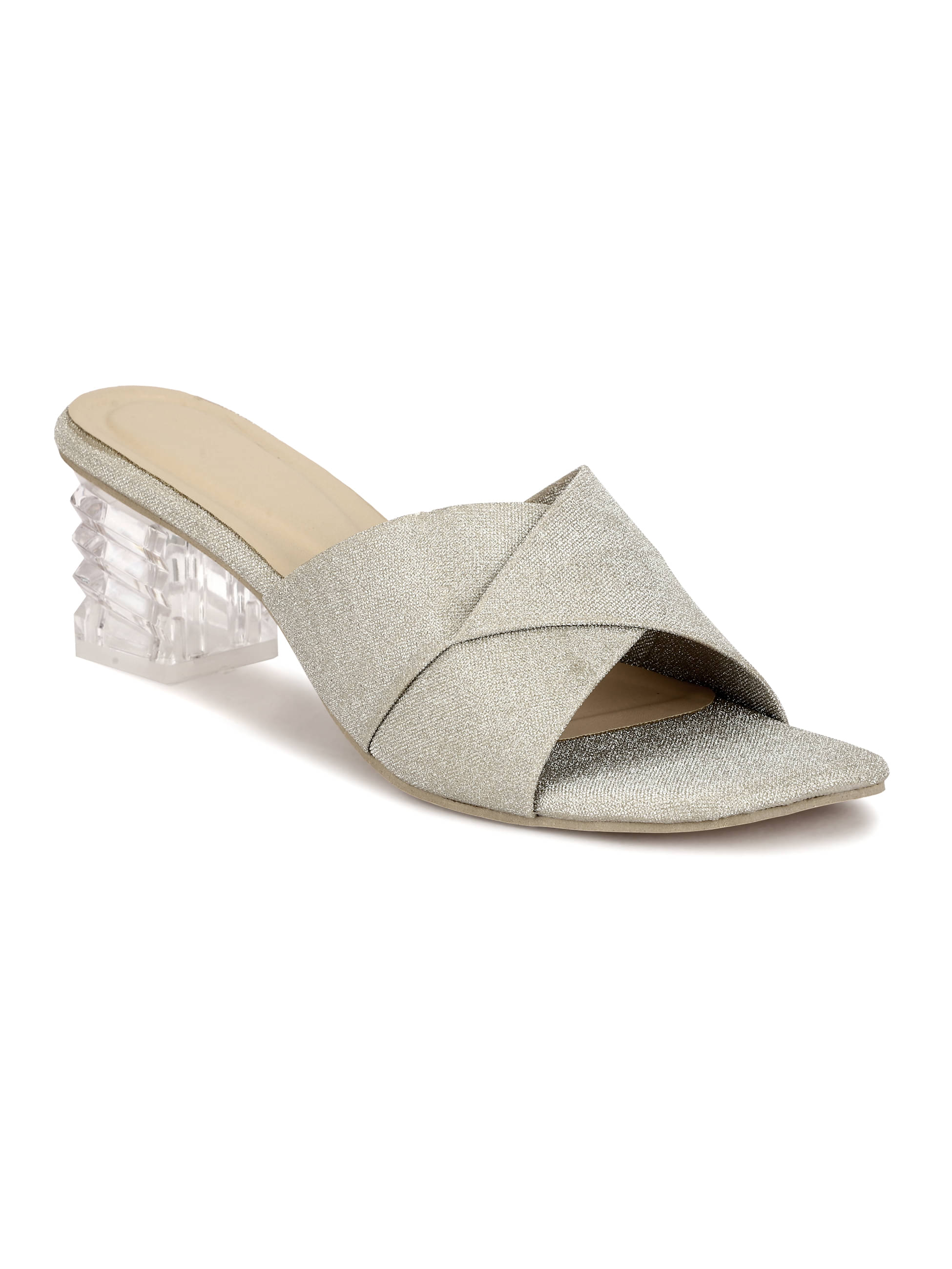     			Rimezs Silver Women's Slip On Heels
