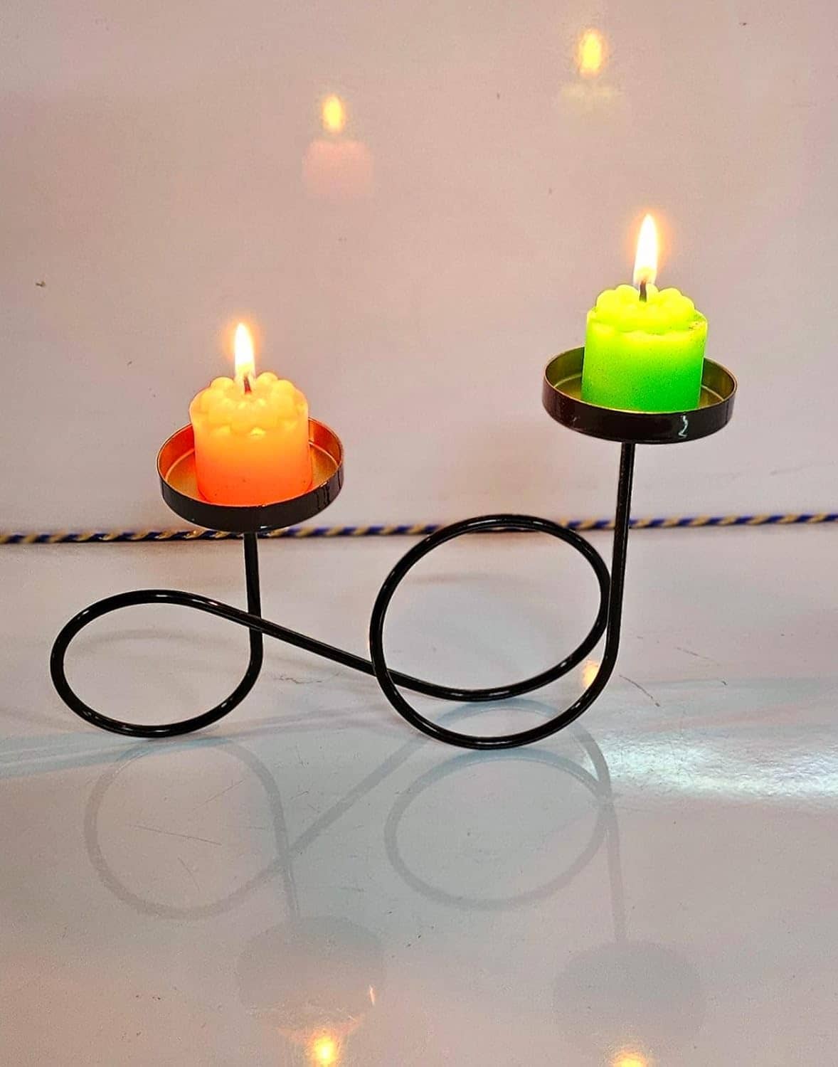 R.R.V. International Black Wax Tea Light Candle 4 cm ( Pack of 1 )
