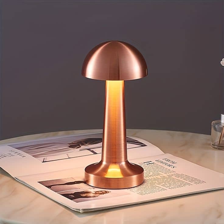 Savvy Bucket Gold Bedside Table Lamp ( Pack of 1 )
