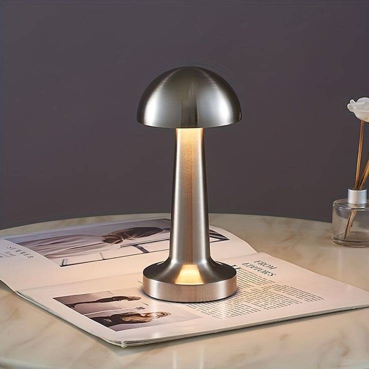     			Savvy Bucket Silver Bedside Table Lamp ( Pack of 1 )