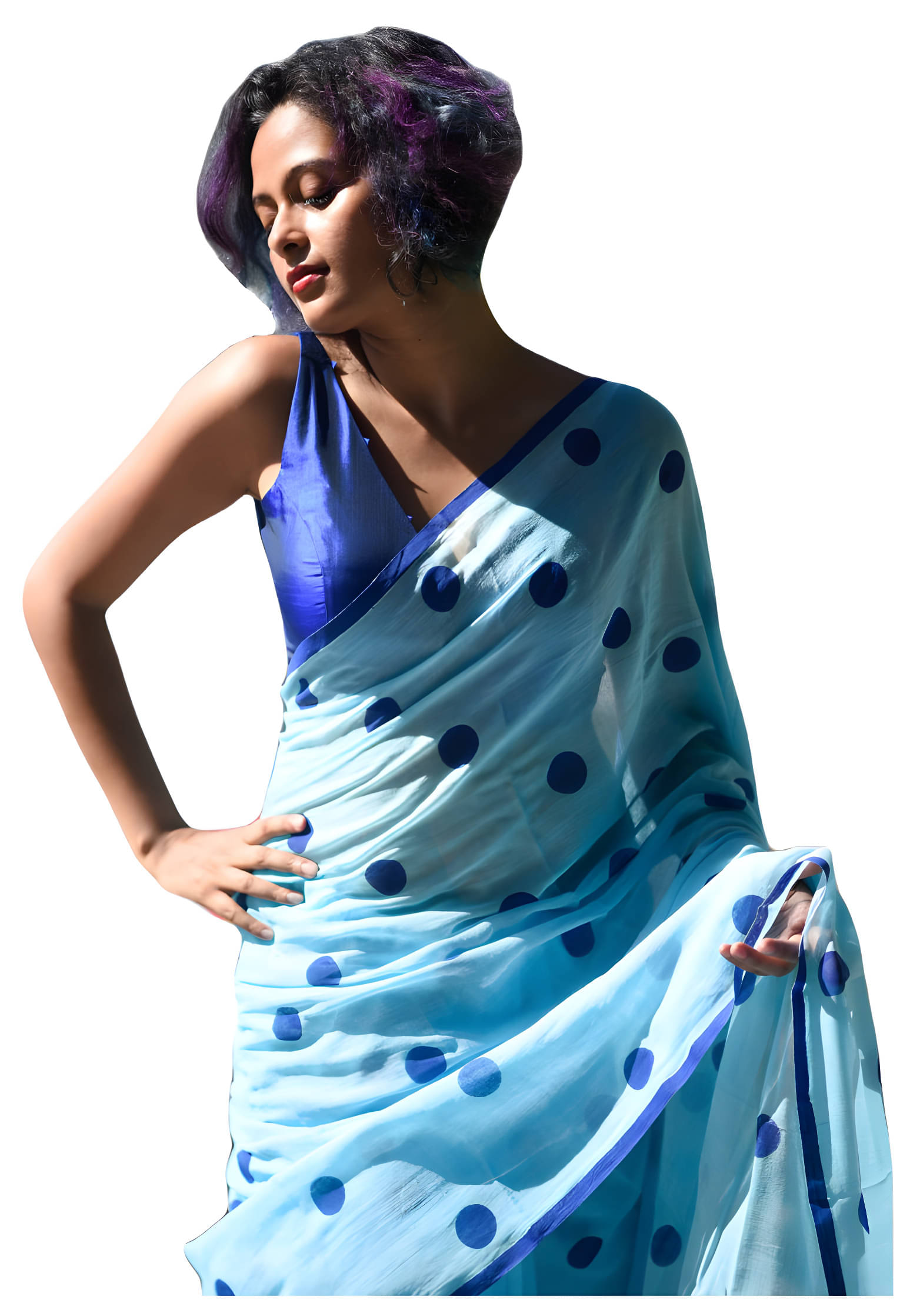 Sidhidata Cotton Blend Printed Saree With Unstitched Blouse Piece ( SkyBlue ) Sidhidata Cotton Blend Printed Saree With Unstitched Blouse Piece ( SkyBlue )