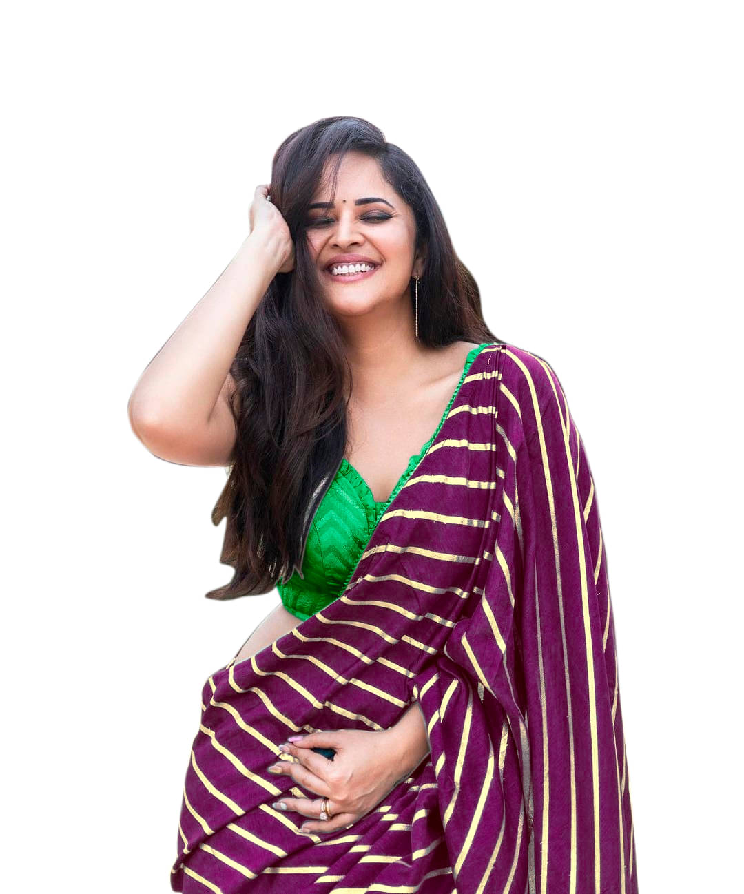Sidhidata Silk Striped Saree With Unstitched Blouse Piece ( Purple ) Sidhidata Silk Striped Saree With Unstitched Blouse Piece ( Purple )