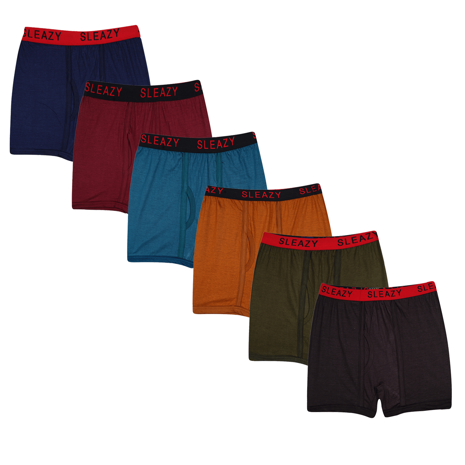 Sleazy Pack of 6 Cotton Trunks For Men's ( Multicolor )