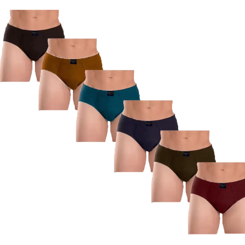 Sleazy Pack of 6 Cotton Briefs For Men's ( Multicolor ) Sleazy Pack of 6 Cotton Briefs For Men's ( Multicolor )