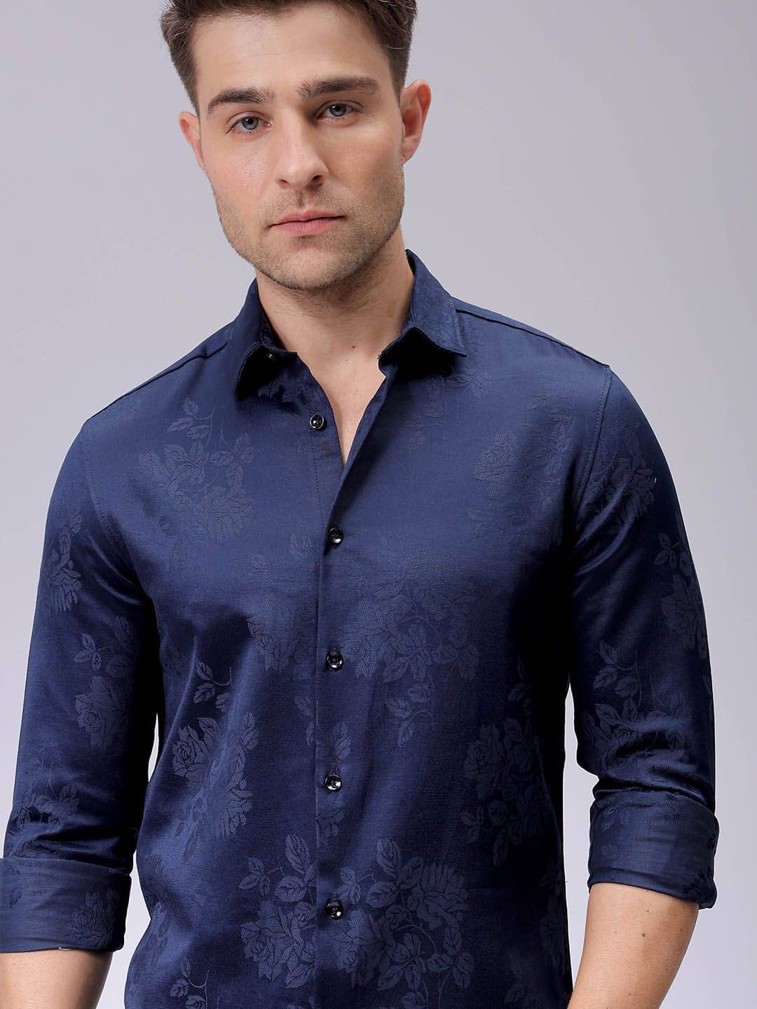 The Indian Garage Co Men Slim Fit Opaque Party Shirt The Indian Garage Co Men Slim Fit Opaque Party Shirt
