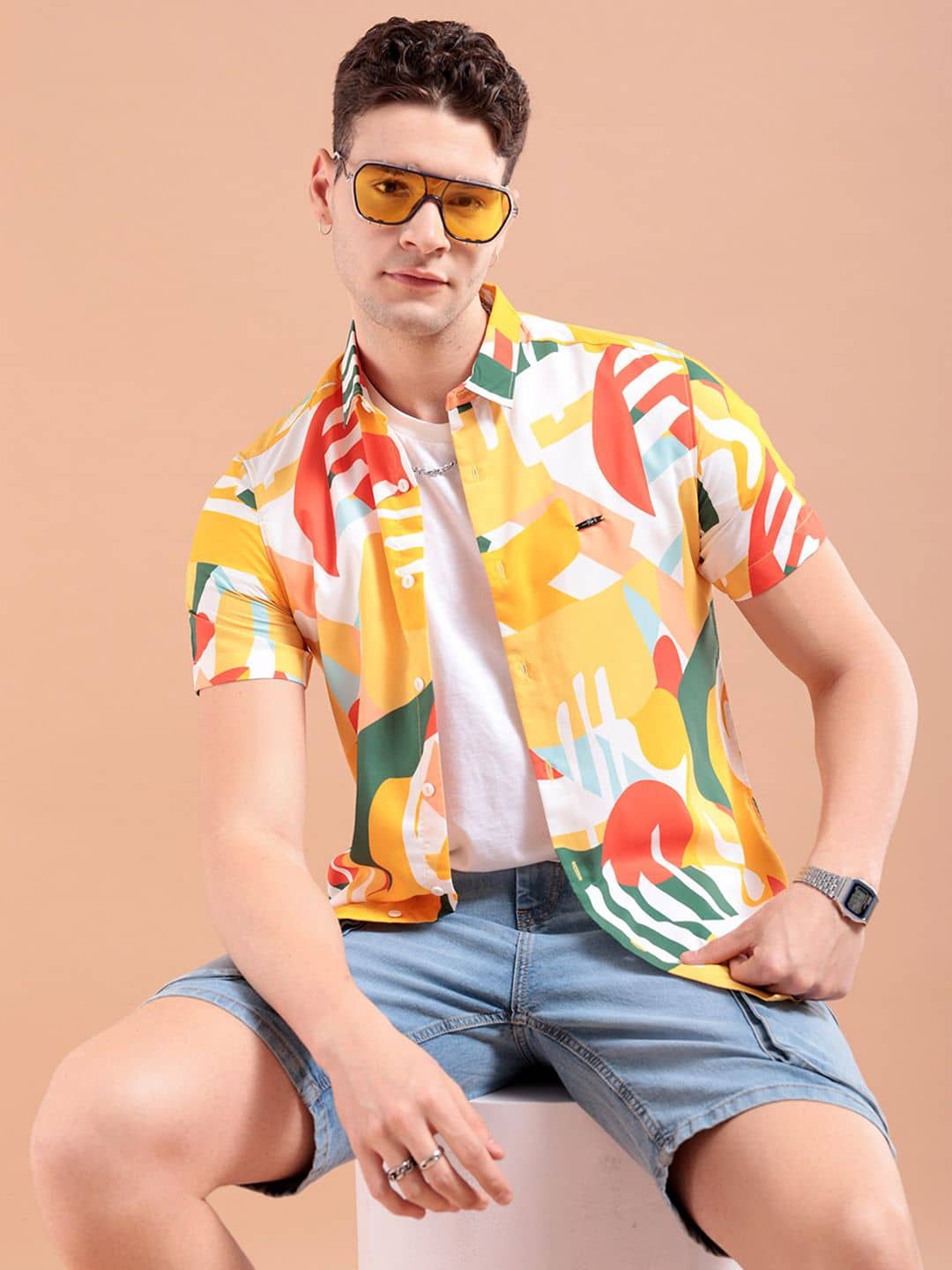 The Indian Garage Co Men Multicoloured Printed Casual Shirt
