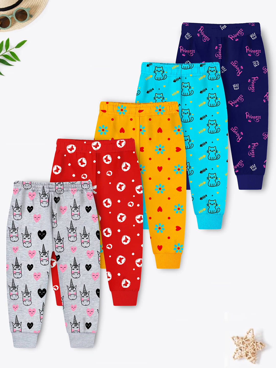 Trampoline Pack of 5 Girls Cotton Blend Pyjama ( Grey ) Trampoline Pack of 5 Girls Cotton Blend Pyjama ( Grey )