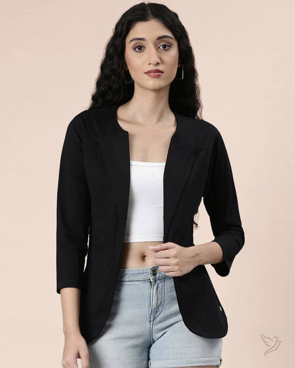 Twin Birds Cotton Women's Shrugs - Black ( )     			Twin Birds Cotton Women's Shrugs - Black ( )