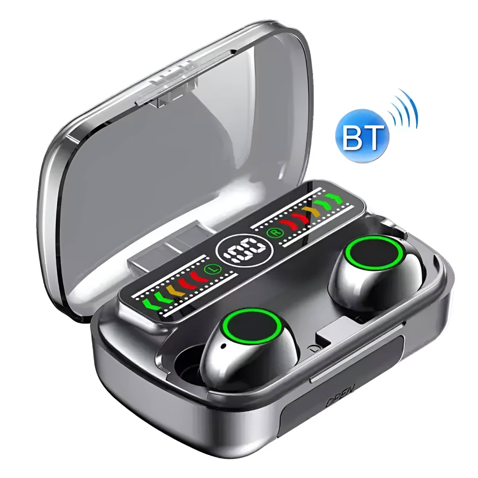     			VERONIC M100 with PowerBank Bluetooth True Wireless (TWS) In Ear 30 Hours Playback Fast charging,Powerfull bass IPX4(Splash & Sweat Proof) Black