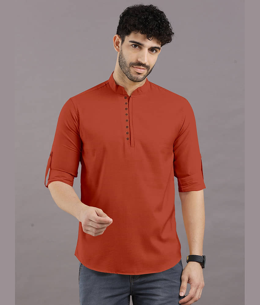 VTEXX Dark Green Cotton Blend Men's Shirt Style Kurta ( Pack of 1 ) - Kurtas & Kurta Sets | Buy online on ZillyBuy