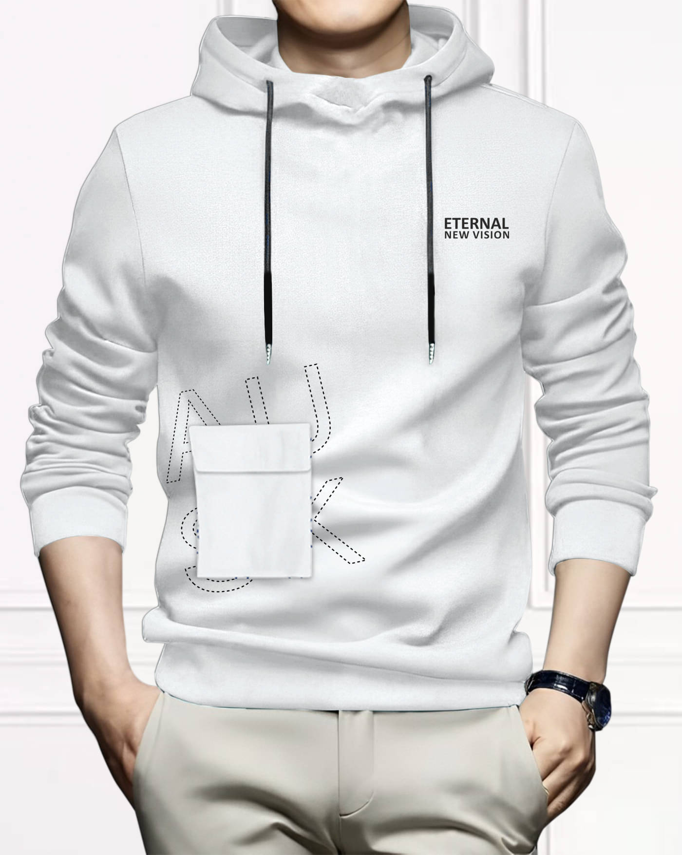 AUSK Hooded T-Shirt for Men - Cotton Blend ( White, Pack of 1 ) AUSK Hooded T-Shirt for Men - Cotton Blend ( White, Pack of 1 )