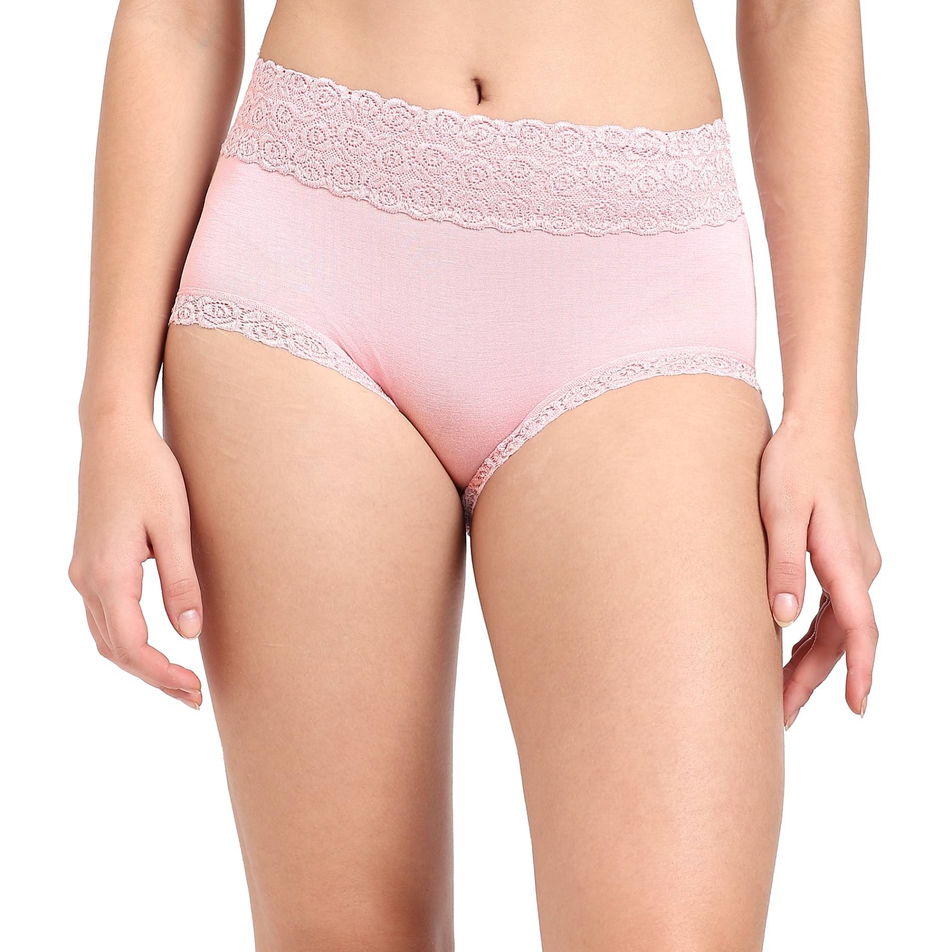     			munaafi Pack of 1 Cotton Lycra Briefs For Women ( Pink )