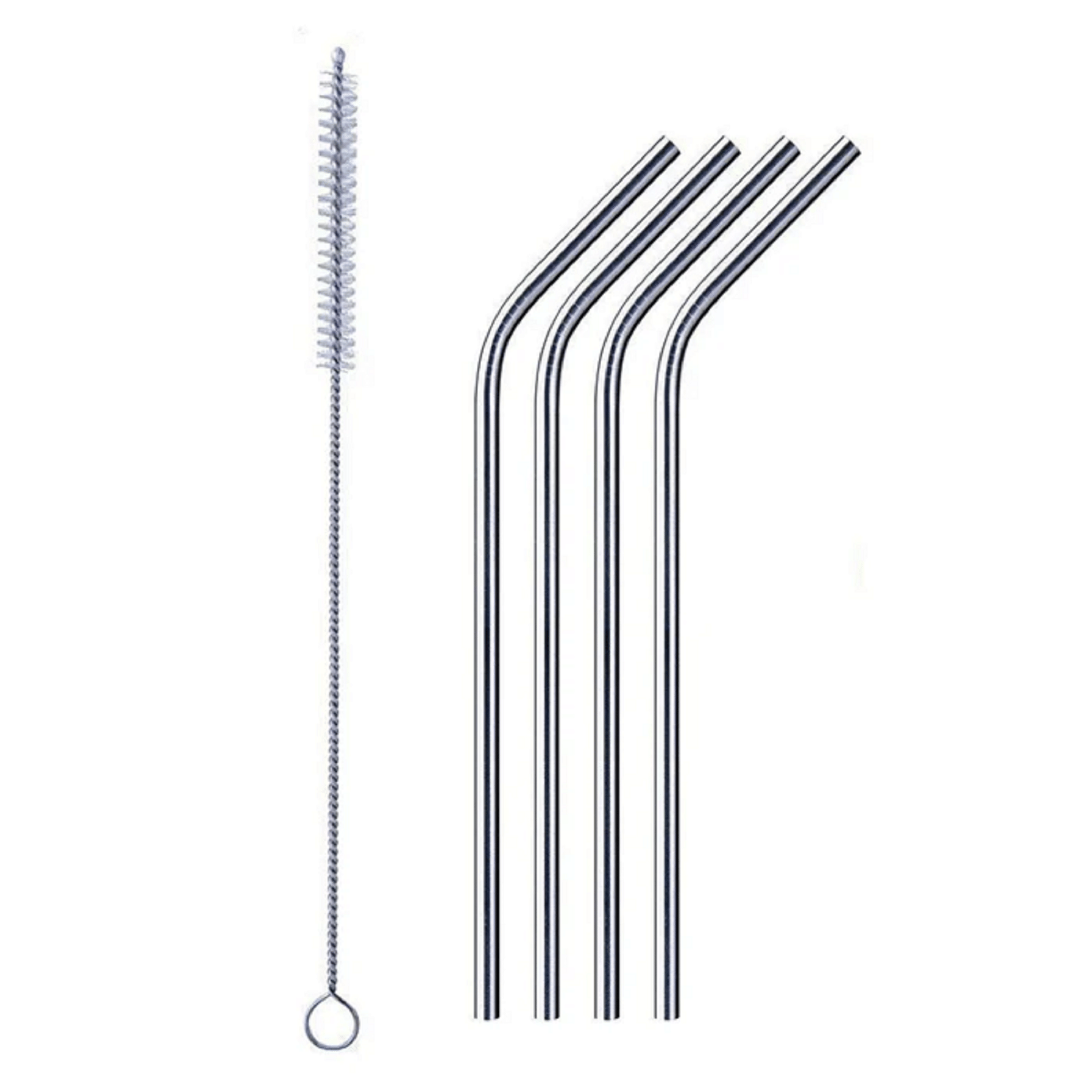 VillWin Stainless Steel Silver Straws
