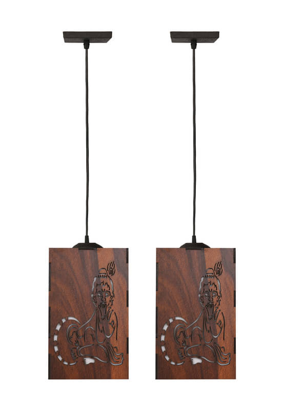     			1st Time Wood Hanging Light Black - Pack of 2