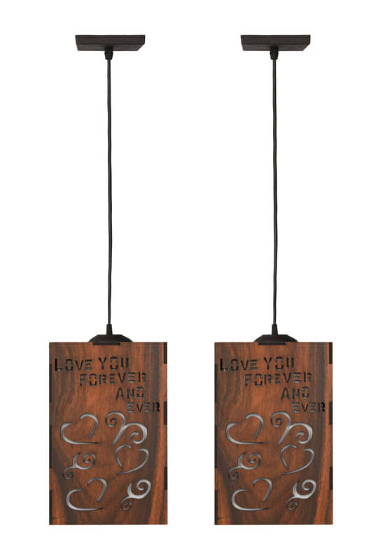 1st Time Wood Hanging Light Black - Pack of 2 1st Time Wood Hanging Light Black - Pack of 2