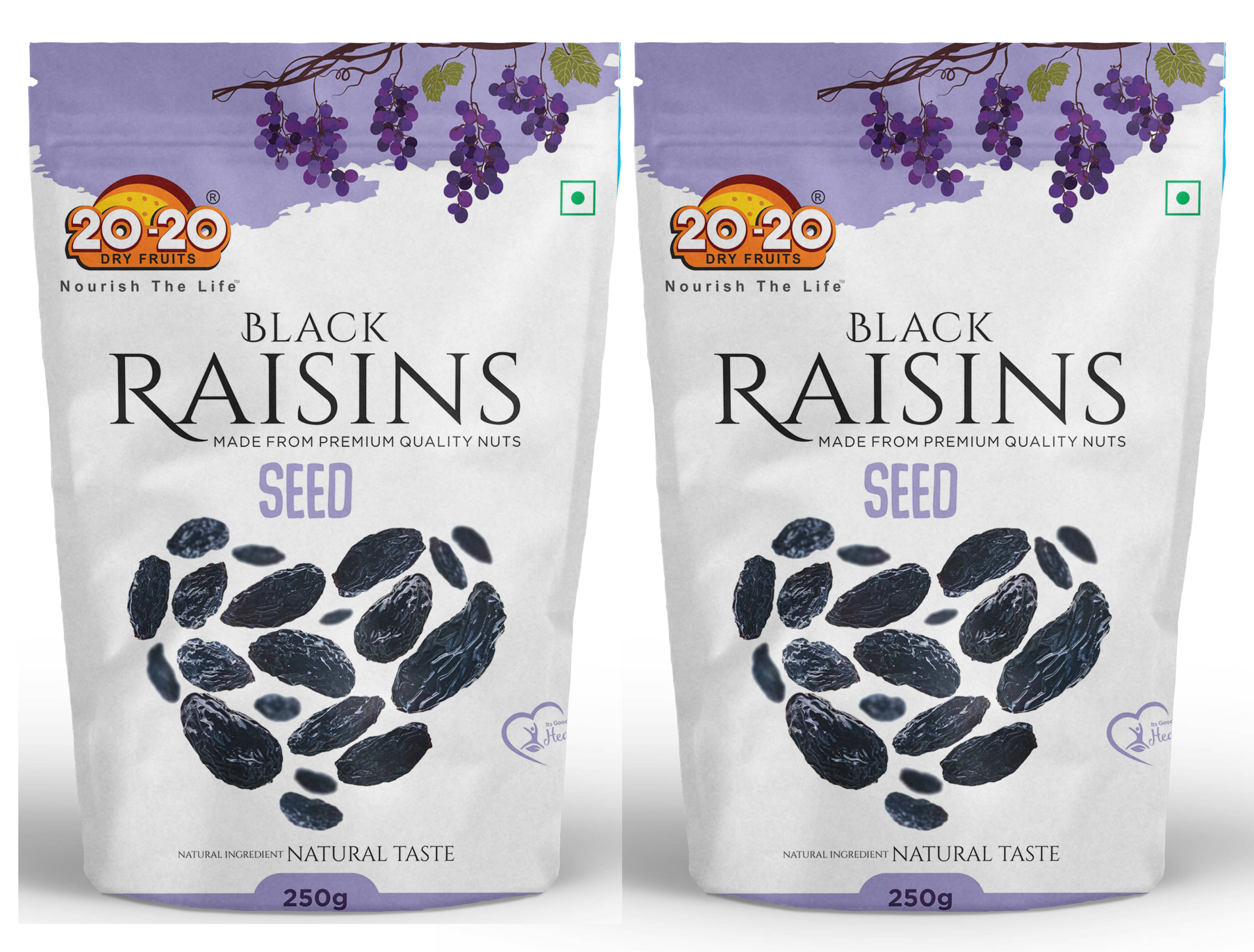 20-20 Dry Fruits Black Raisins 500 g 20-20 Dry Fruits Black Raisins 500 g