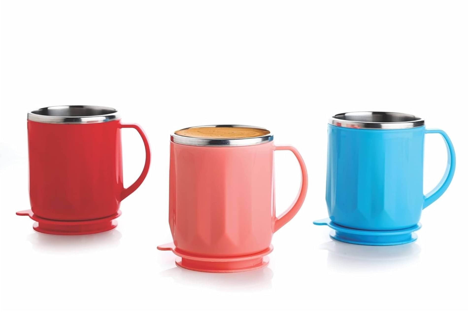     			ATIPRIYA 3 Tea Mug Stainless Steel Coffee Mug 350 mL ( Pack of 3 )