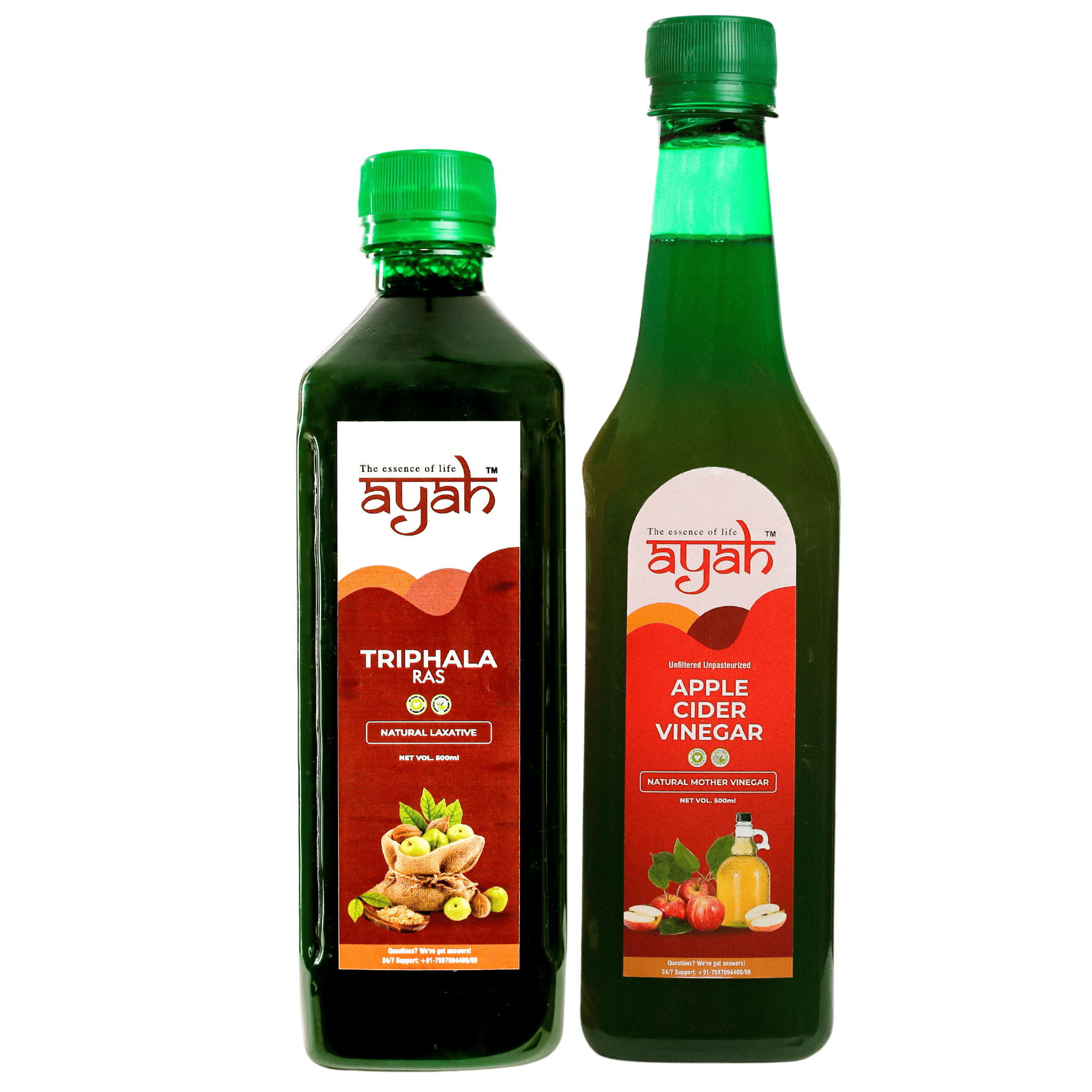 Ayah Apple Cider Vinegar & Triphala Weight, Digestion & Detox Juice / Ras - 500ml + 500ml Ayah Apple Cider Vinegar & Triphala Weight, Digestion & Detox Juice / Ras - 500ml + 500ml
