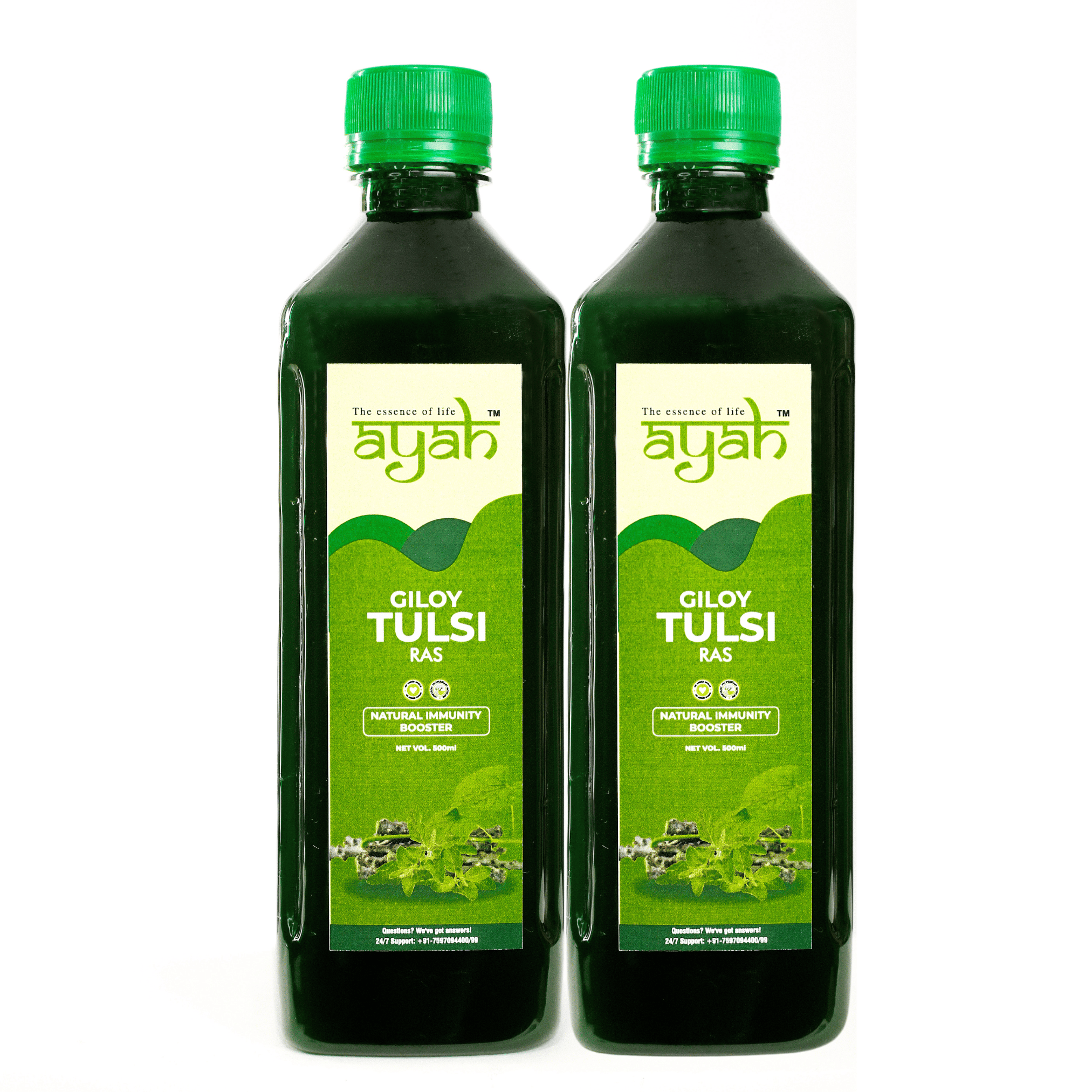 Ayah Giloy Tulsi Ras Immunity, Digestion & Breath Support Juice / Ras - 500ml + 500ml Ayah Giloy Tulsi Ras Immunity, Digestion & Breath Support Juice / Ras - 500ml + 500ml