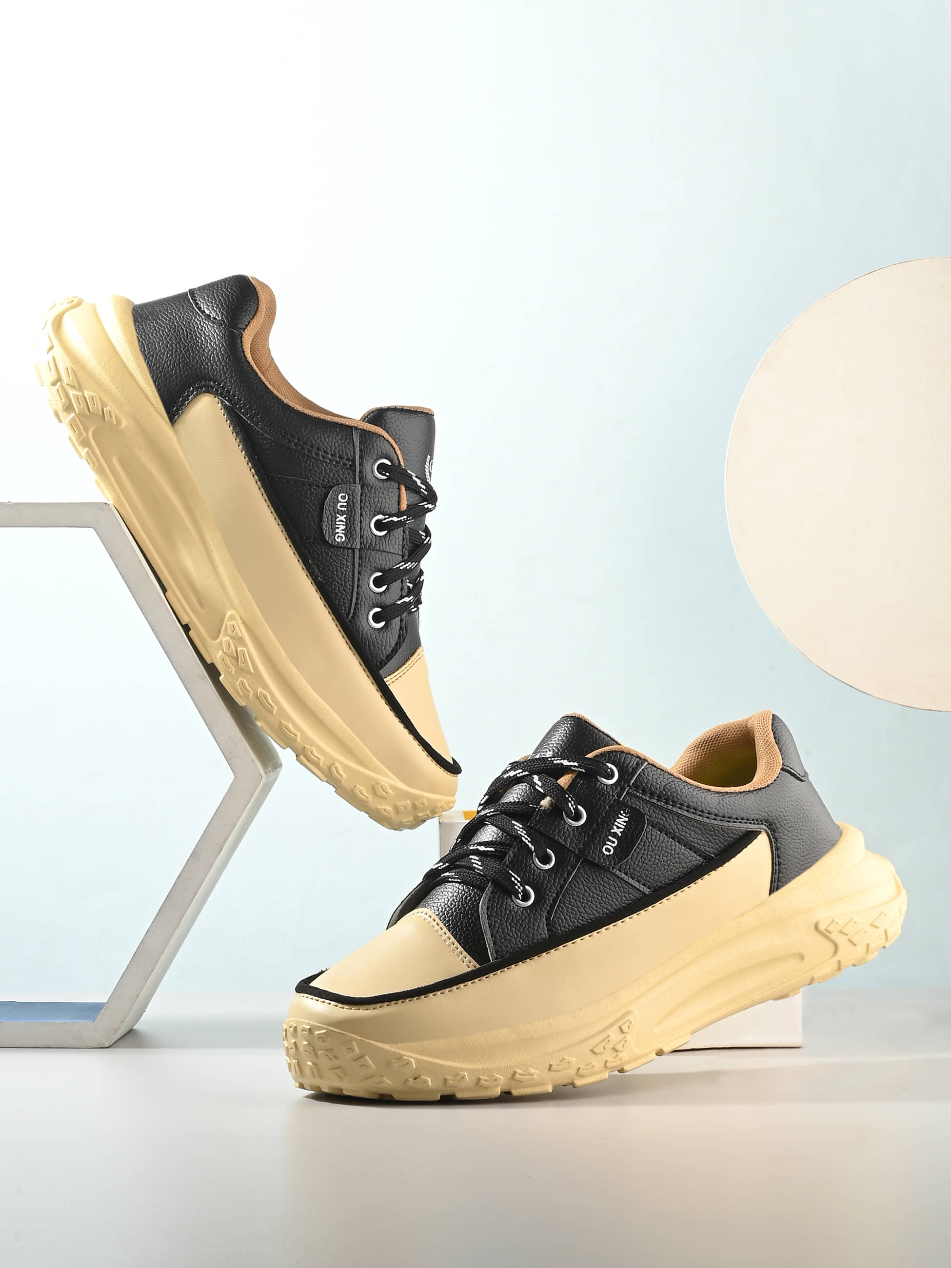     			BRAWO Black Women's Sneakers
