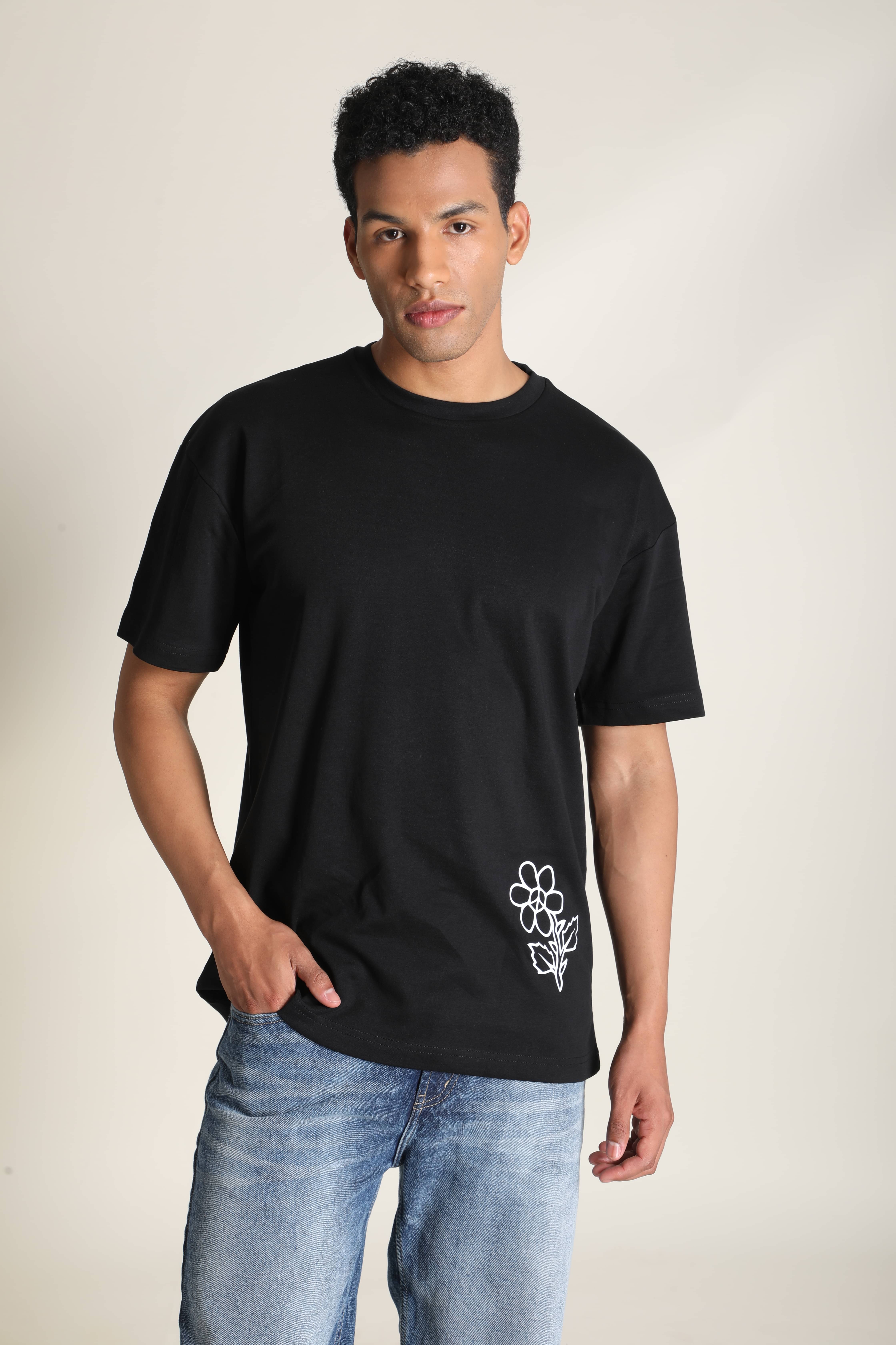     			Bene Kleed Men Printed Raw Edge T-shirt
