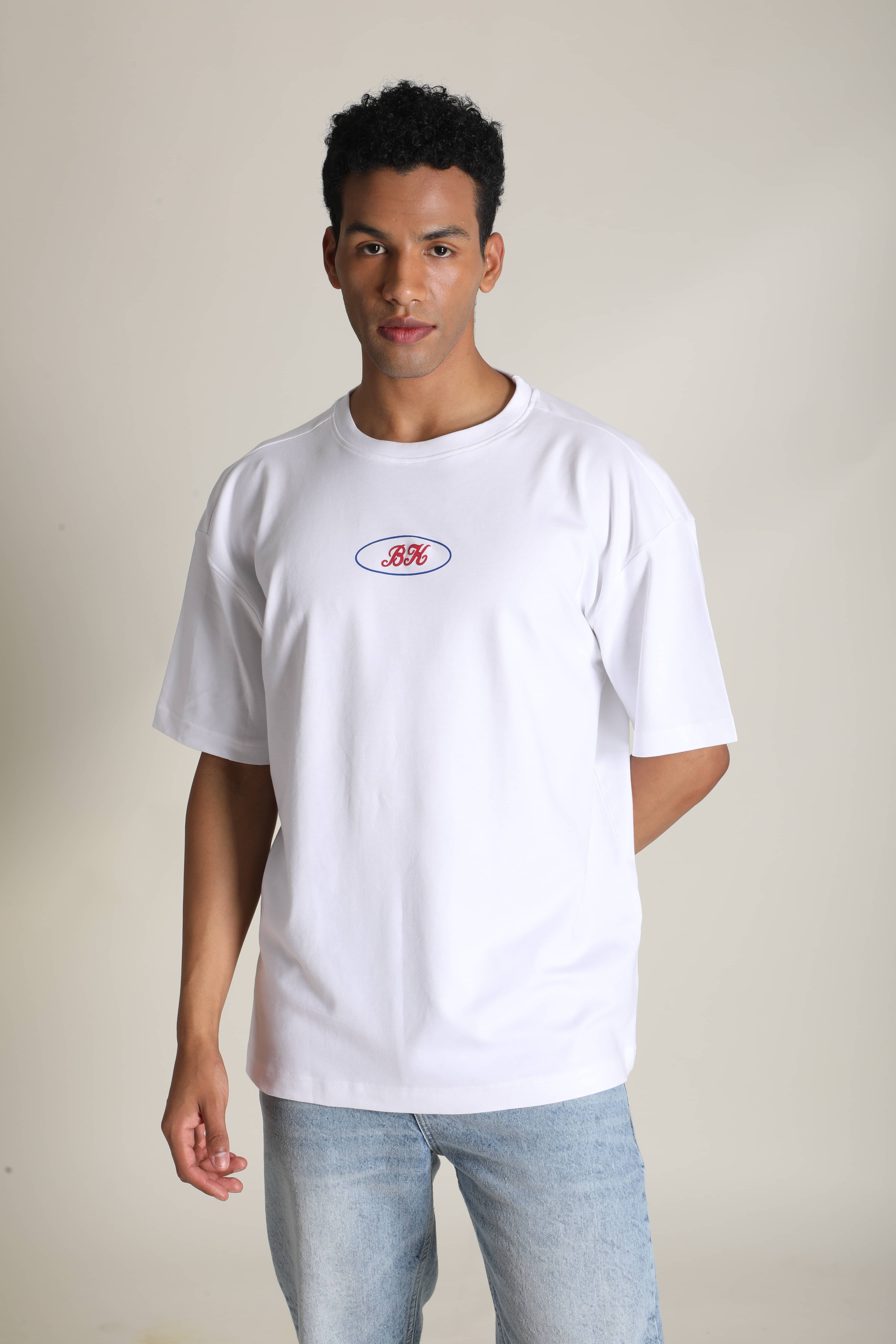 Bene Kleed Men Pure Cotton Typography Printed Oversized T-shirt Bene Kleed Men Pure Cotton Typography Printed Oversized T-shirt