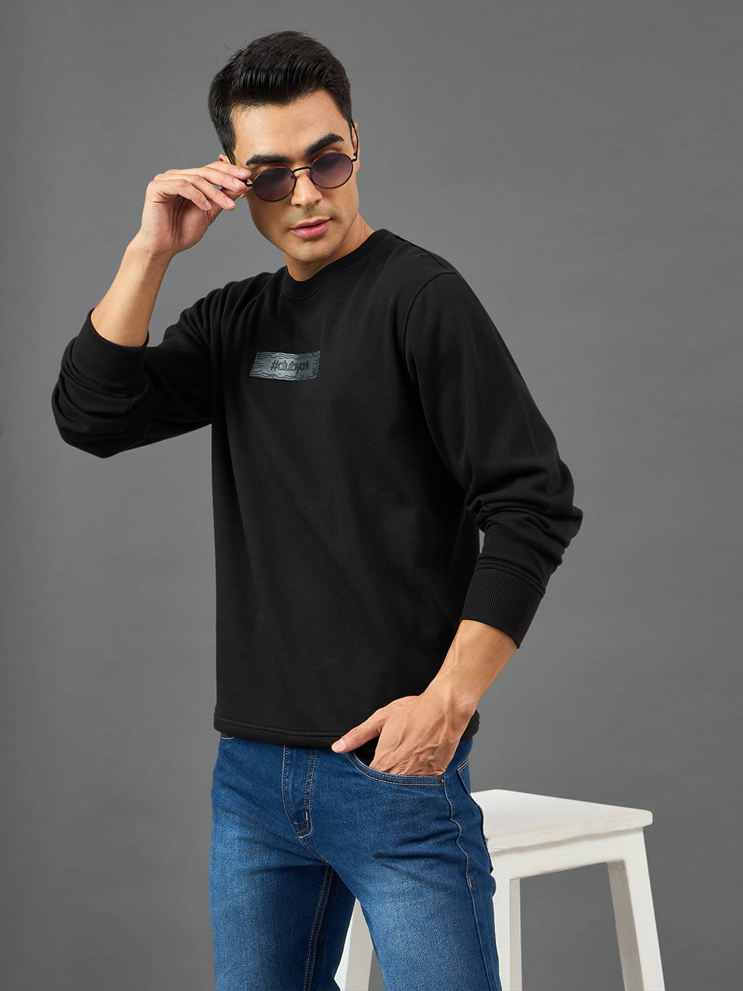 Club York Fleece Round Neck Men's Sweatshirt - Black ( Pack of 1 ) Club York Fleece Round Neck Men's Sweatshirt - Black ( Pack of 1 )