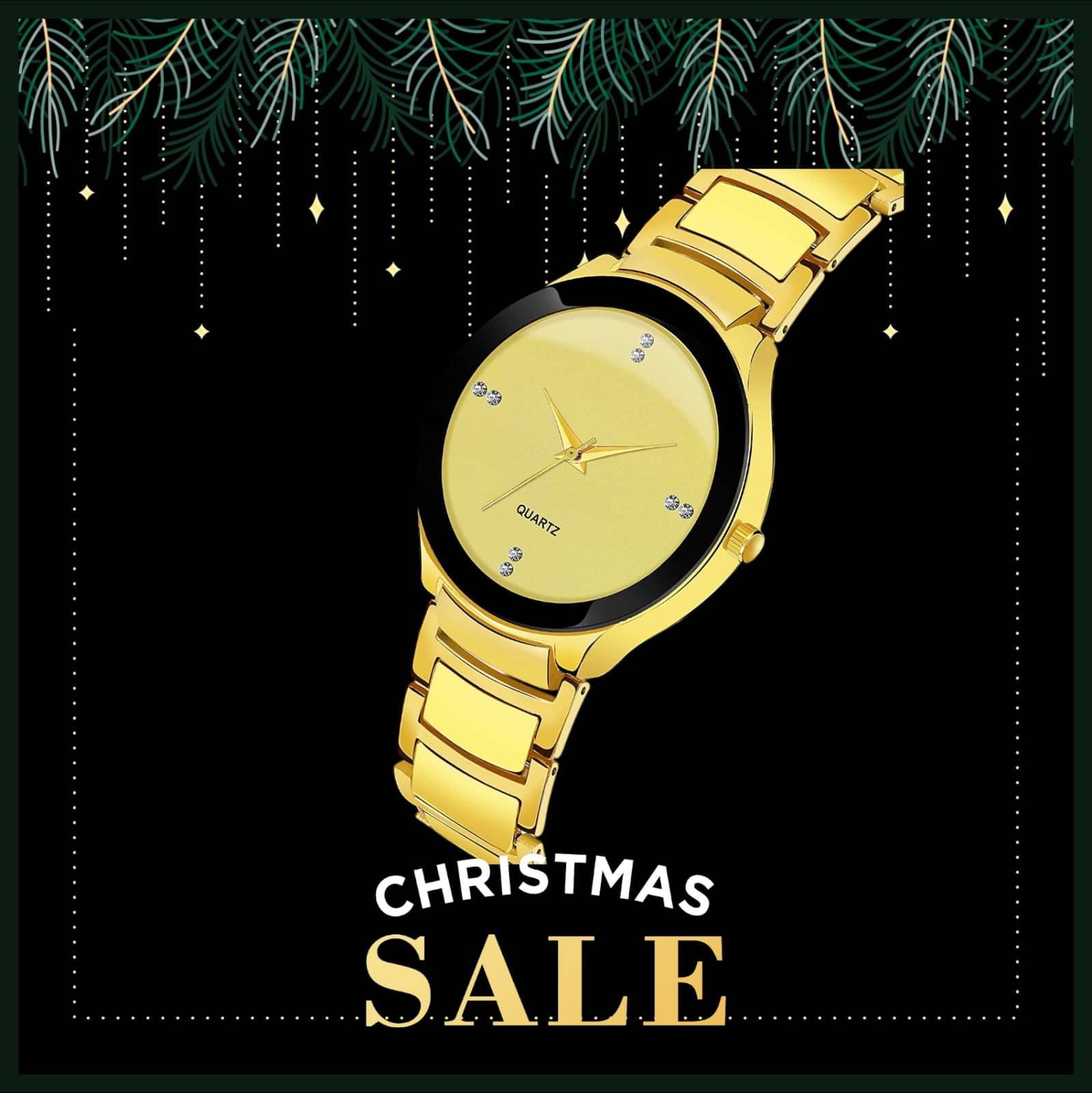     			Cosmic Gold PU Analog Men's Watch