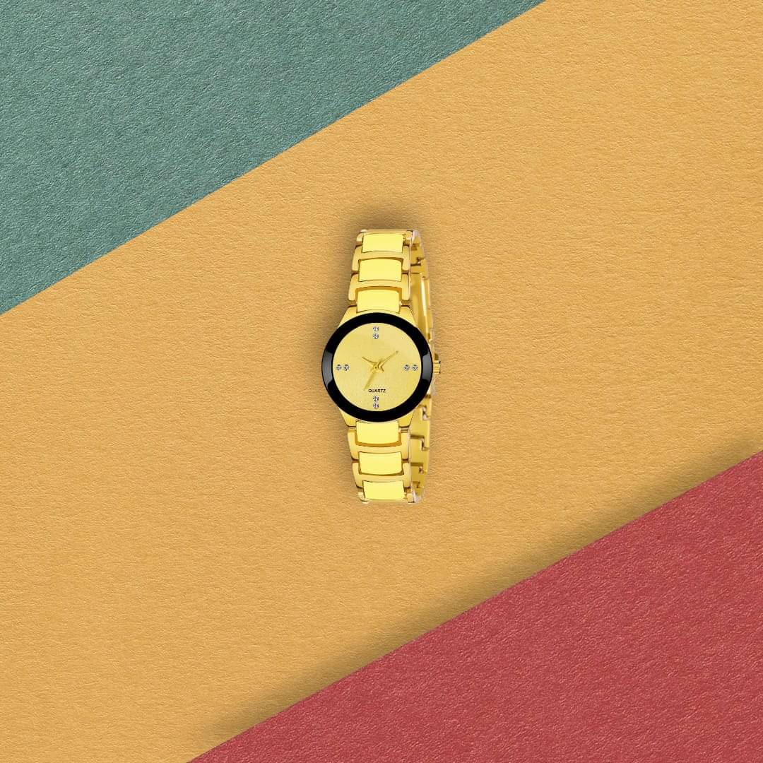     			DECLASSE Gold PU Analog Womens Watch