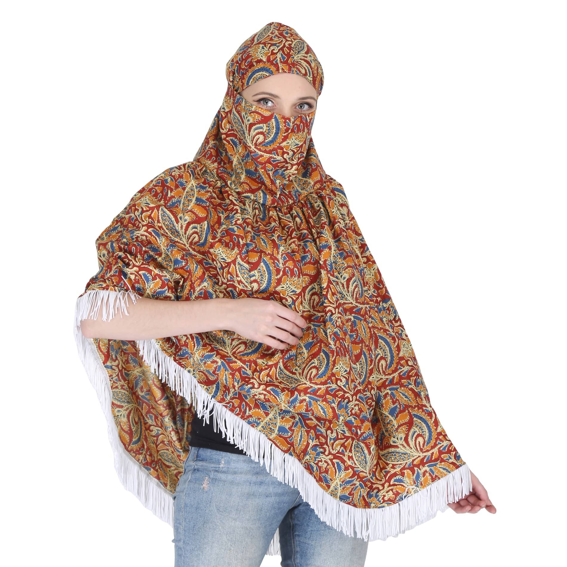 DEEPNYRA - LIVING STYLE Maroon Cotton Women's Scarf ( Pack of 1 ) - Dupattas & Shawls | Buy online on ZillyBuy