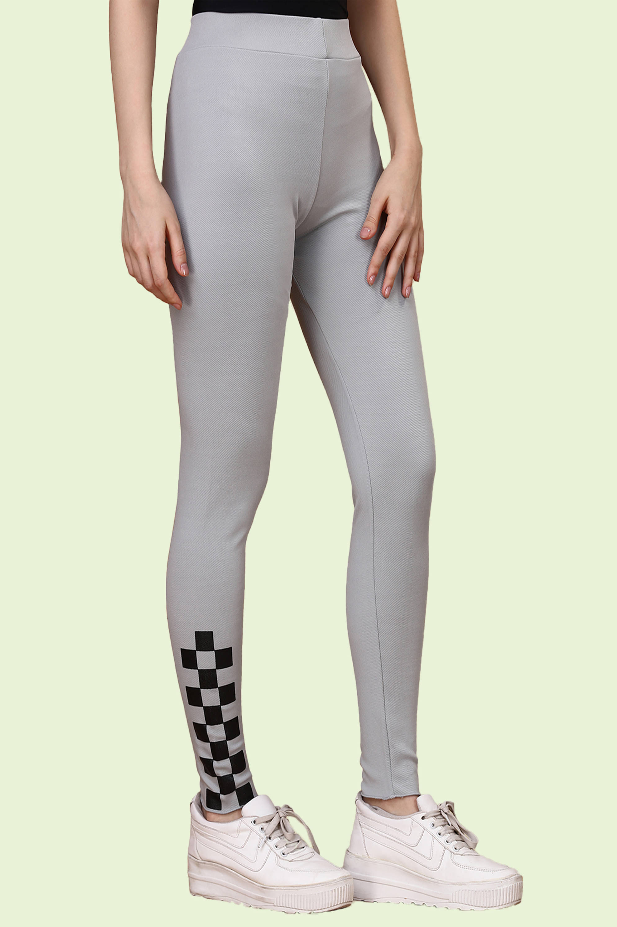     			DTR FASHION - Cotton Blend Regular Fit Silver Women's Jeggings ( Pack of 1 )