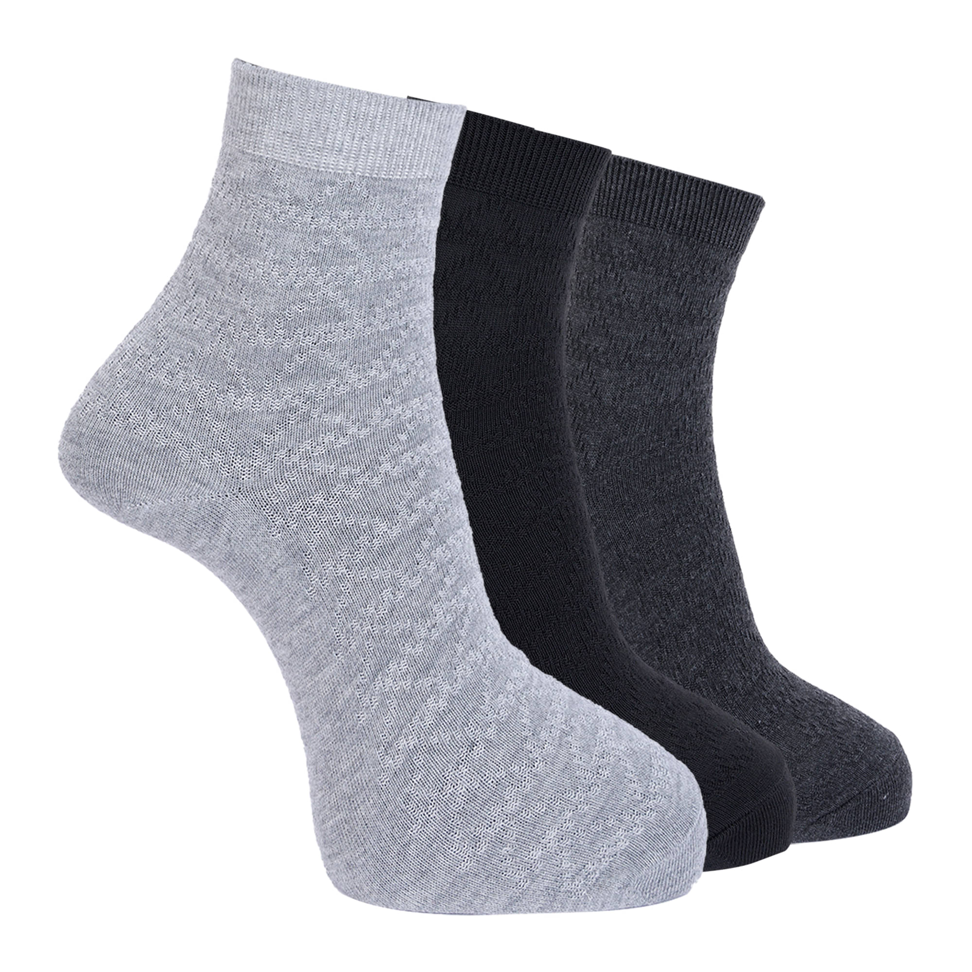 Dollar Pack of 3 Men's Cotton Blend Ankle Length Socks ( Multicolor )     			Dollar Pack of 3 Men's Cotton Blend Ankle Length Socks ( Multicolor )
