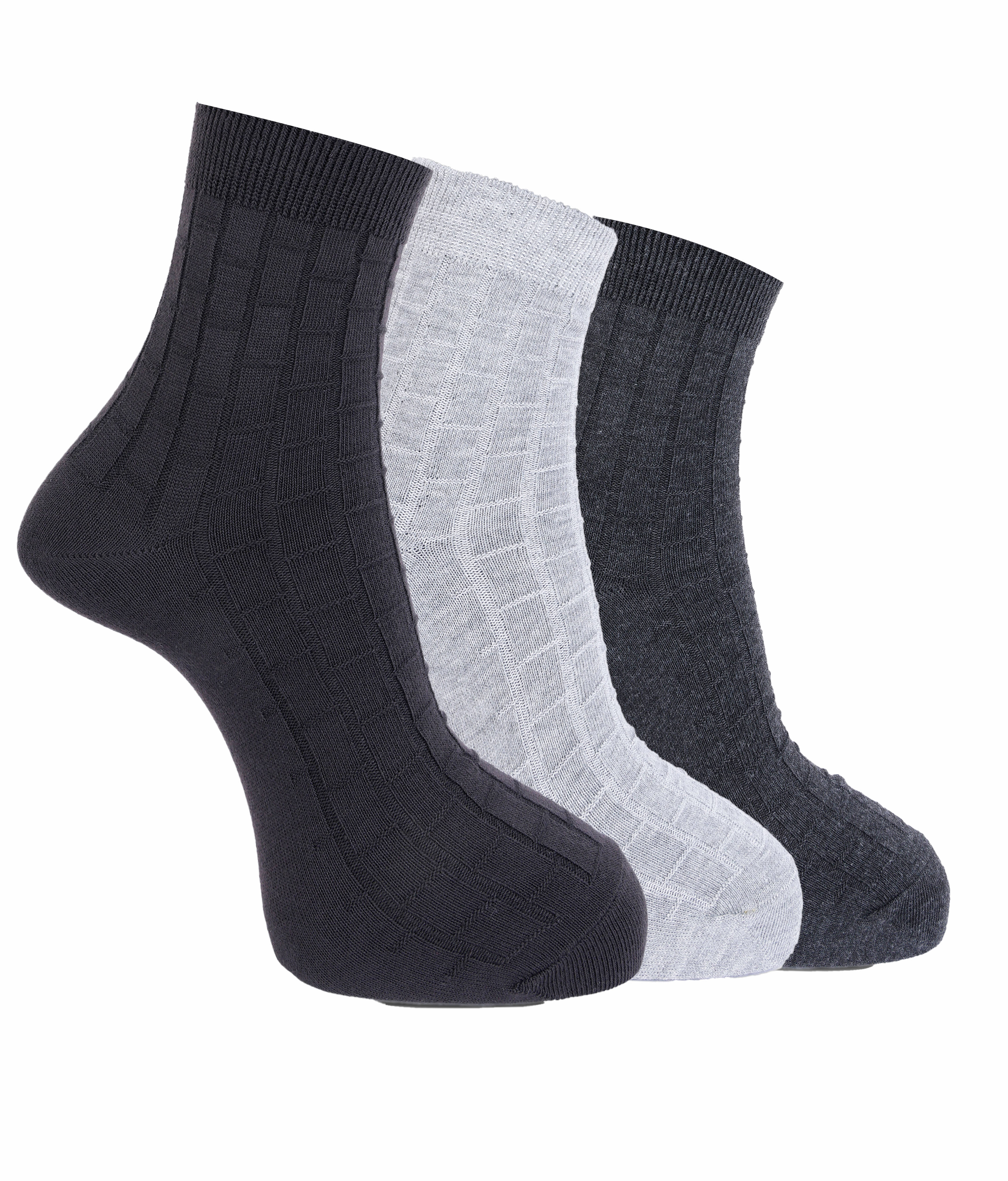 Dollar Pack of 3 Men's Cotton Blend Ankle Length Socks ( Multicolor ) Dollar Pack of 3 Men's Cotton Blend Ankle Length Socks ( Multicolor )