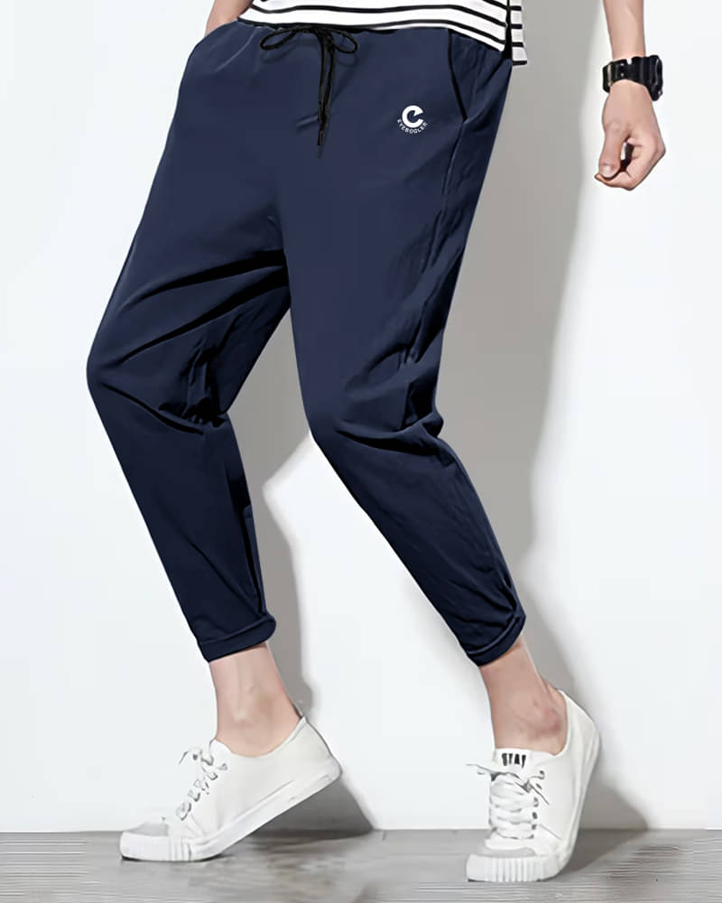 Eyebogler Navy Blue Polyester Men's Trackpants ( Pack of 1 ) Eyebogler Navy Blue Polyester Men's Trackpants ( Pack of 1 )