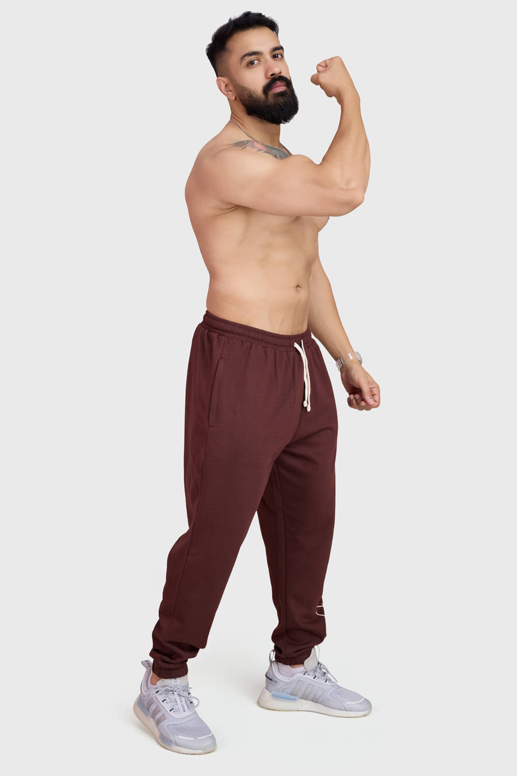     			Fuaark Brown Cotton Blend Men's Sports Joggers ( Pack of 1 )
