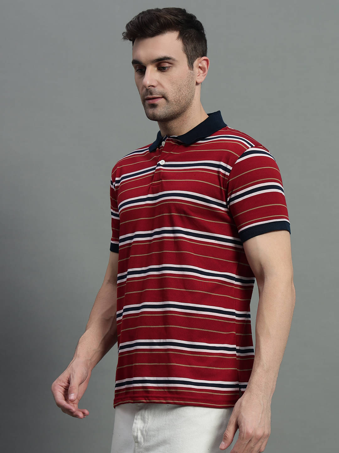 GET GOLF Pack of 1 Cotton Blend Regular Fit Self Design Half Sleeves Men's Polo T Shirt ( Maroon ) GET GOLF Pack of 1 Cotton Blend Regular Fit Self Design Half Sleeves Men's Polo T Shirt ( Maroon )