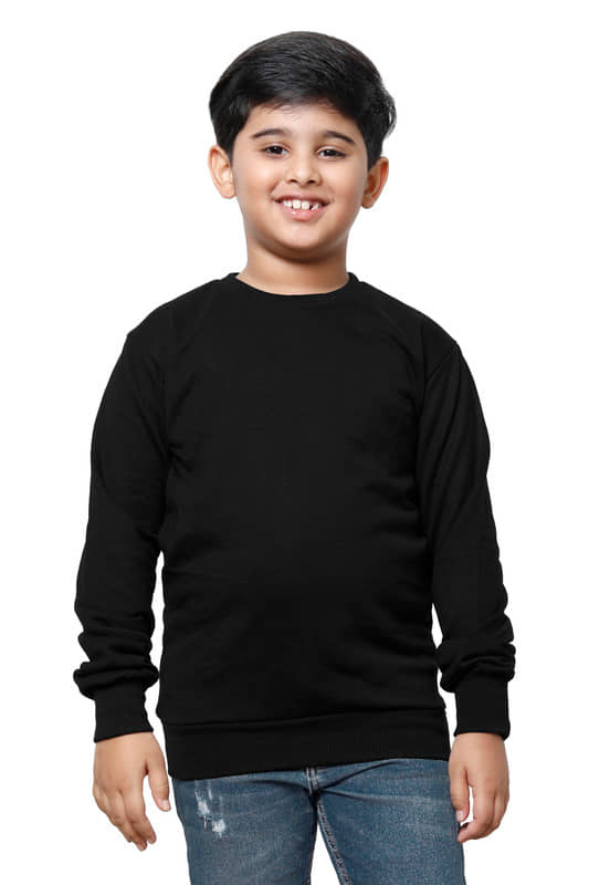 IndiWeaves Pack of 1 Boys Woollen Sweatshirt ( Black )