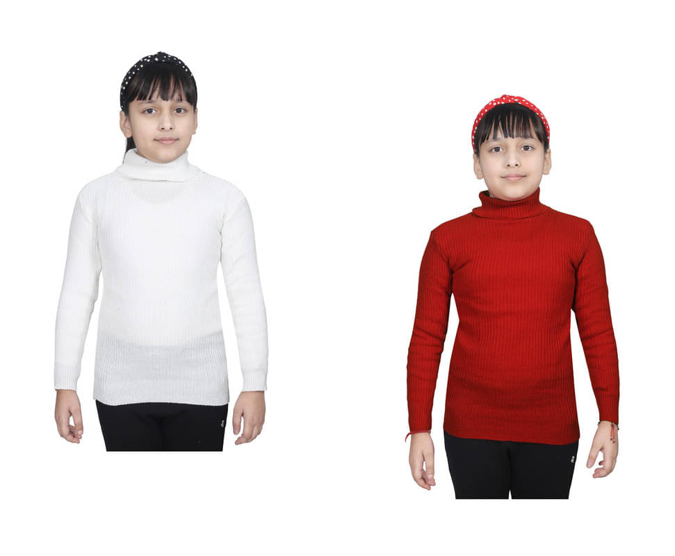 IndiWeaves Pack of 2 Girls Wollen Pullover ( Multicolor 1 )     			IndiWeaves Pack of 2 Girls Wollen Pullover ( Multicolor 1 )