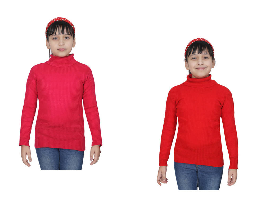 IndiWeaves Pack of 2 Girls Wollen Pullover ( Multicolor 1 ) IndiWeaves Pack of 2 Girls Wollen Pullover ( Multicolor 1 )