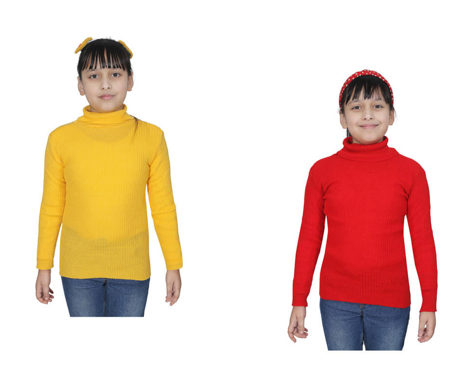 IndiWeaves Pack of 2 Girls Wollen Pullover ( Multicolor 1 ) IndiWeaves Pack of 2 Girls Wollen Pullover ( Multicolor 1 )