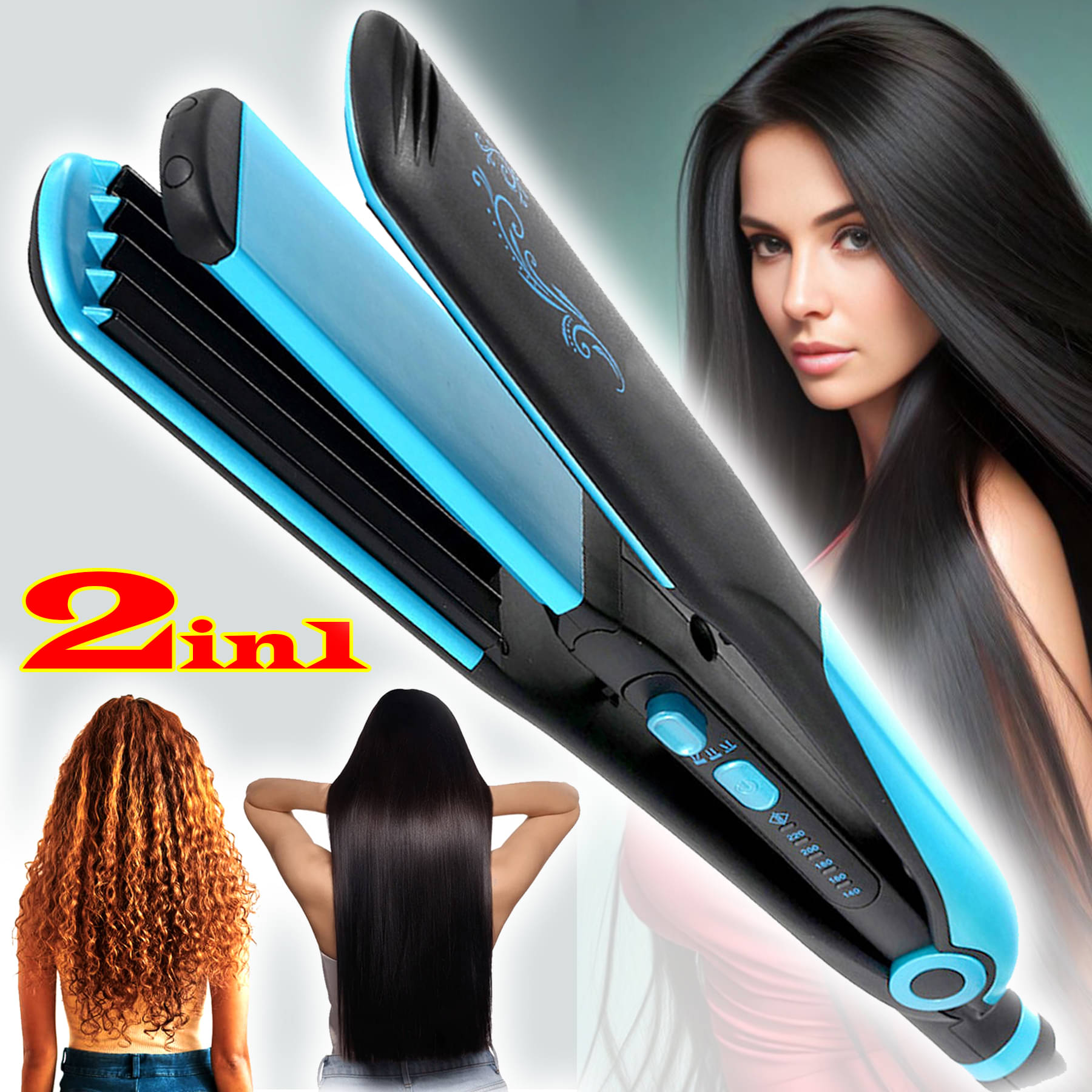     			JMALL 2 in 1 Professional Multicolor Hair Straightener