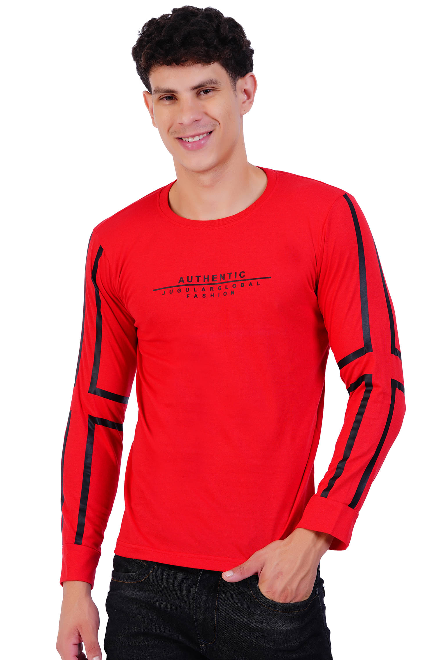 JUGULAR Pack of 1 Cotton Regular Fit Men's T-Shirt ( Red ) JUGULAR Pack of 1 Cotton Regular Fit Men's T-Shirt ( Red )