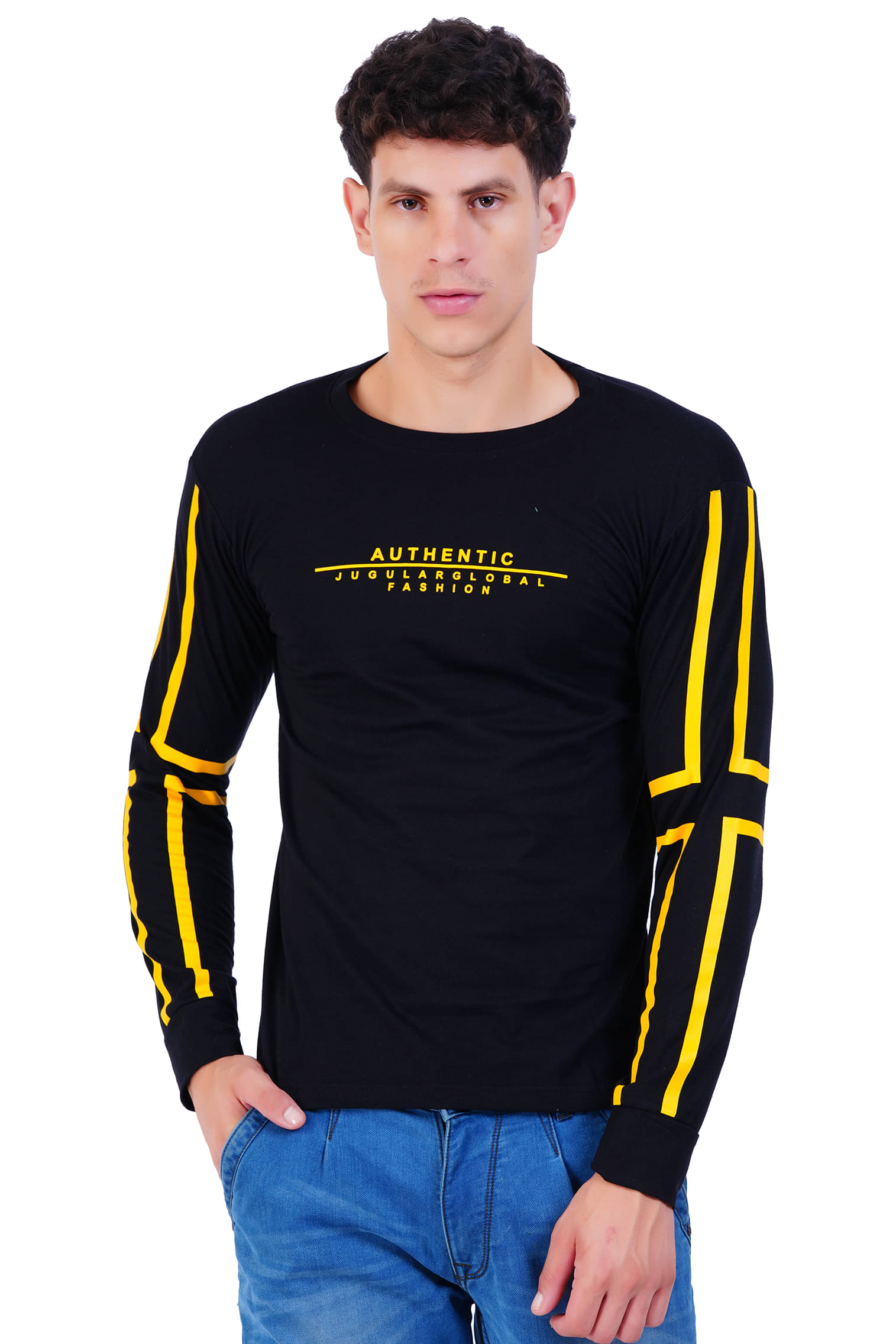 JUGULAR Pack of 1 Cotton Regular Fit Men's T-Shirt ( Black ) JUGULAR Pack of 1 Cotton Regular Fit Men's T-Shirt ( Black )