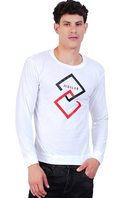 JUGULAR Pack of 1 Cotton Regular Fit Men's T-Shirt ( White )     			JUGULAR Pack of 1 Cotton Regular Fit Men's T-Shirt ( White )